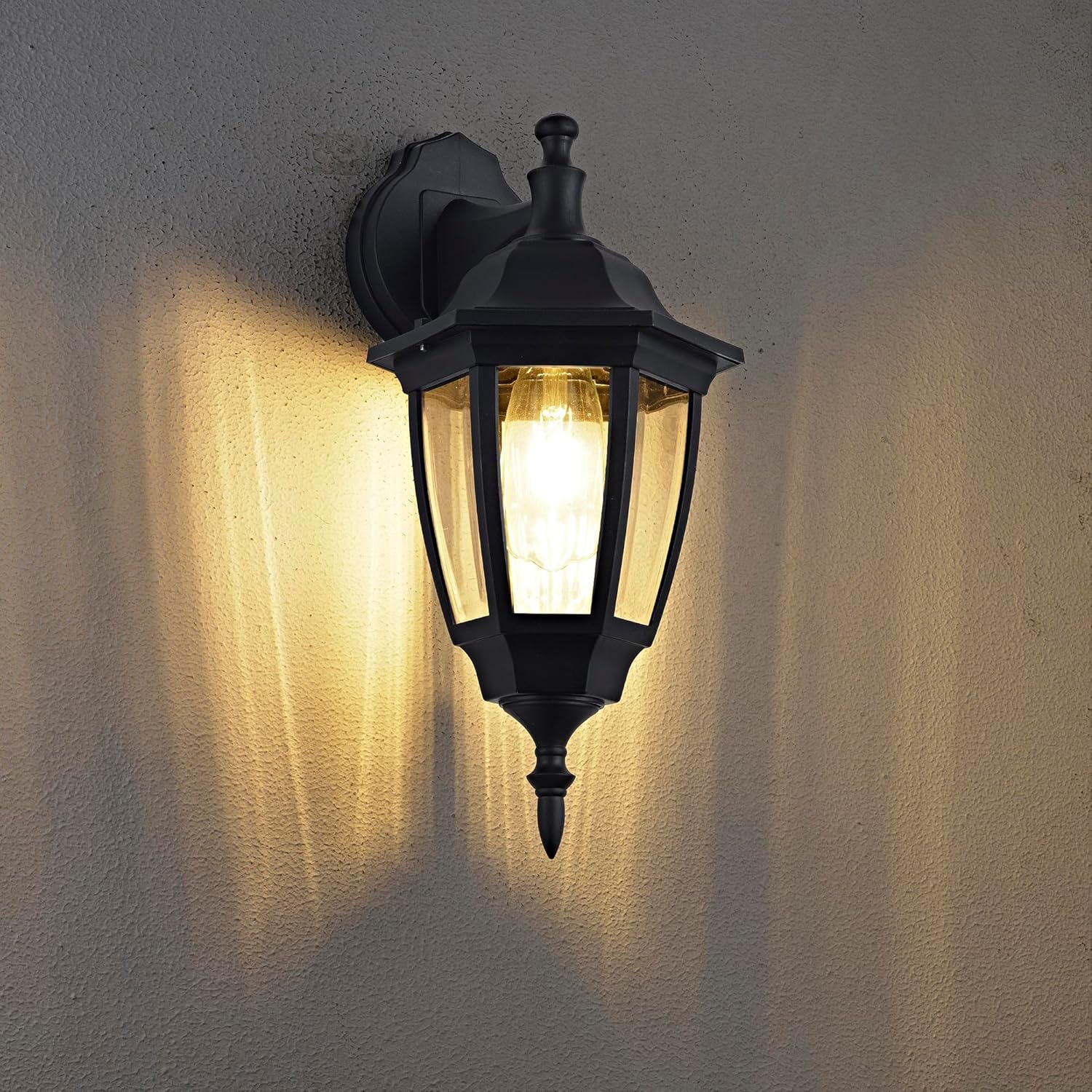 Detalle de EBION Applique Murale Extérieur E27 Classique – IP44, Noir