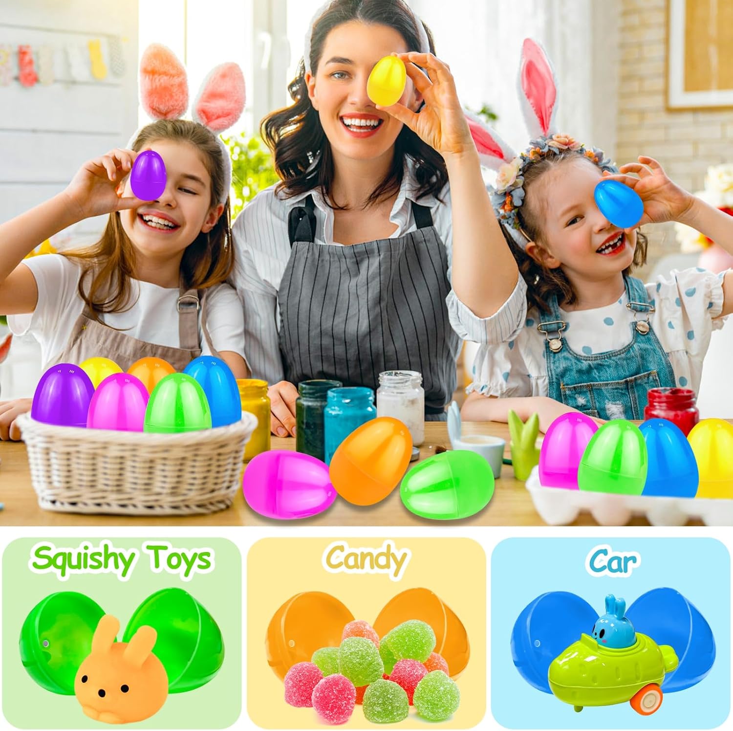 Thumbnail 2 de TURNMEON 500 Count Plastic Easter Eggs Bulk 6 Colors