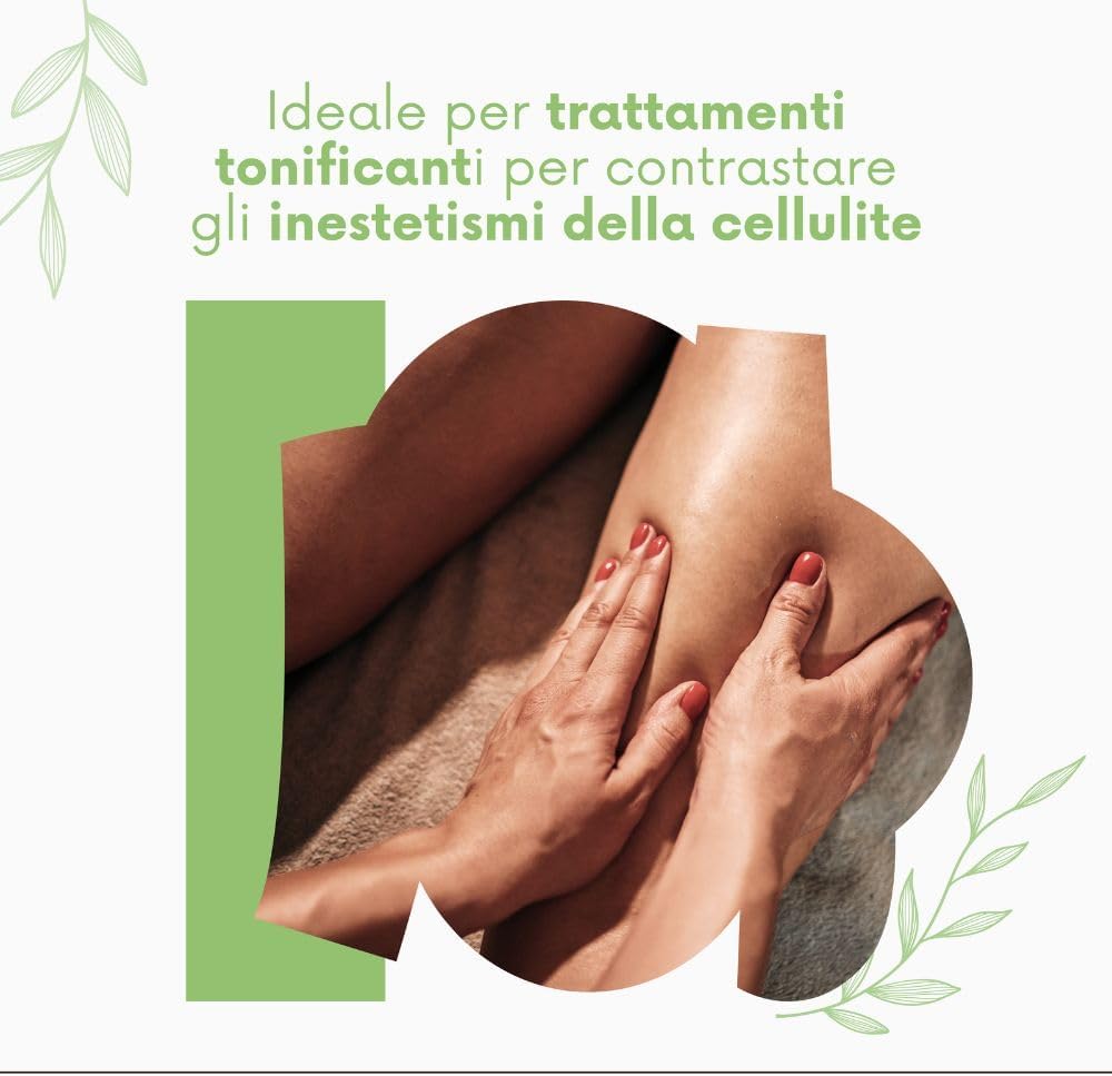 Detalle de Olio Drenante per Massaggi Professionali con Estratto di Centella Asiatica – 500 ml Biologico Made in Italy