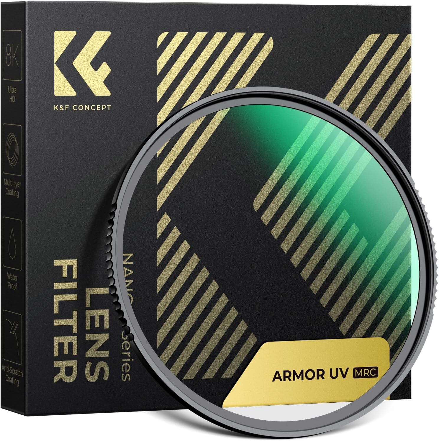 Detalle de K&F CONCEPT Nano X-Series Armor UV Filter 67mm