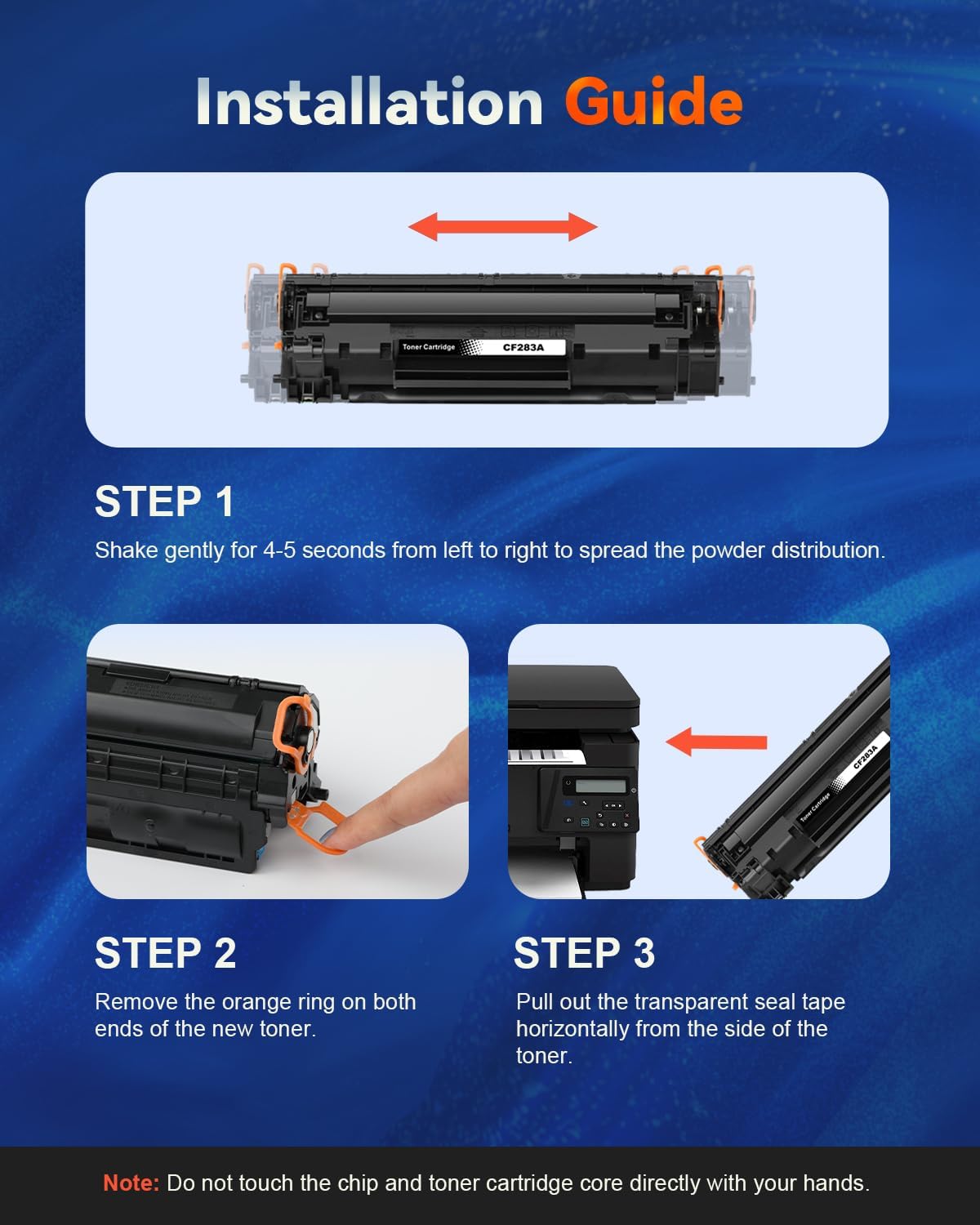 Thumbnail 4 de Skydo HP 83A CF283A Black Toner Cartridges, 2-Pack, High Yield
