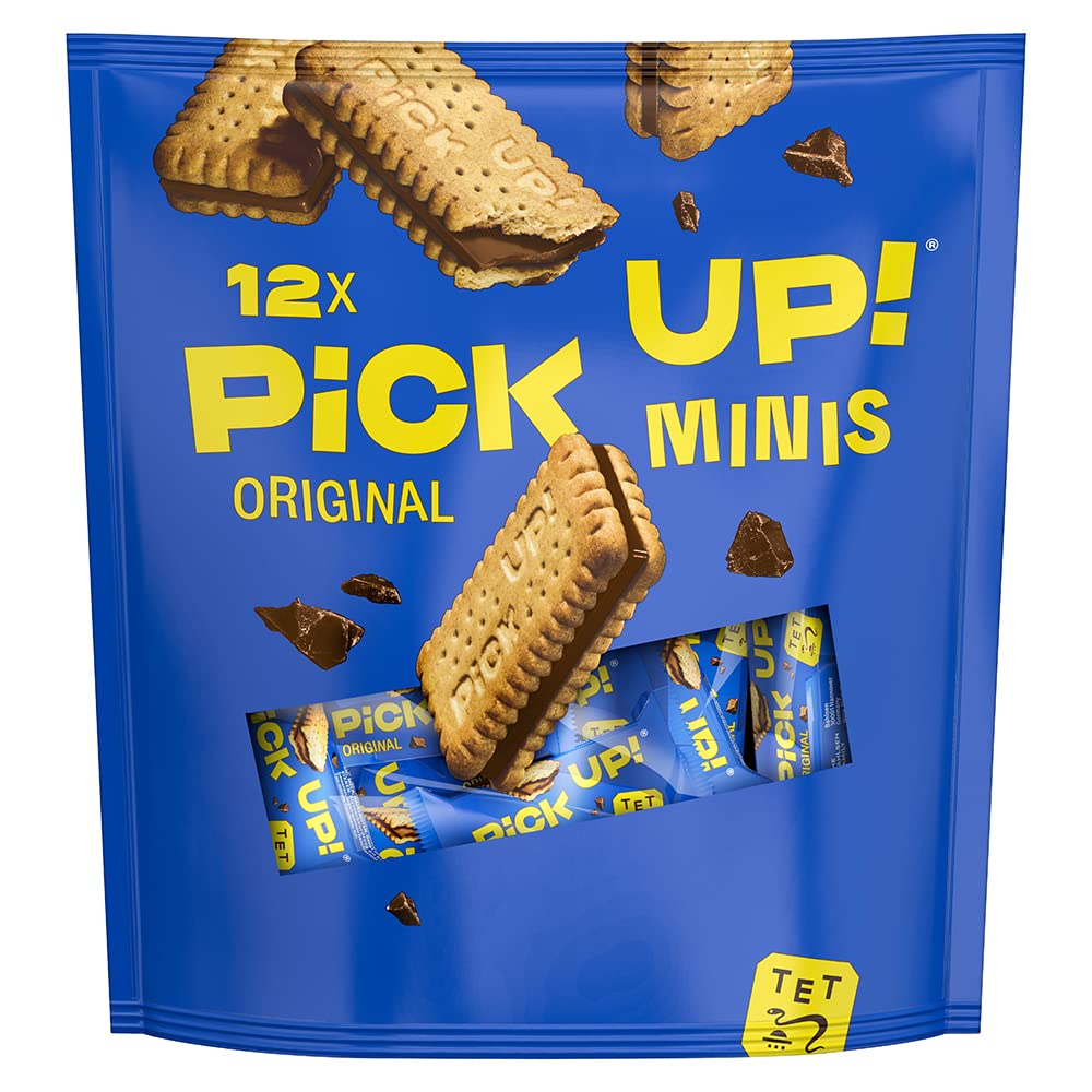 Detalle de PiCK UP! minis Original – Mini-Keksriegel mit Milchschokolade, zum Teilen (14 x 127 g)