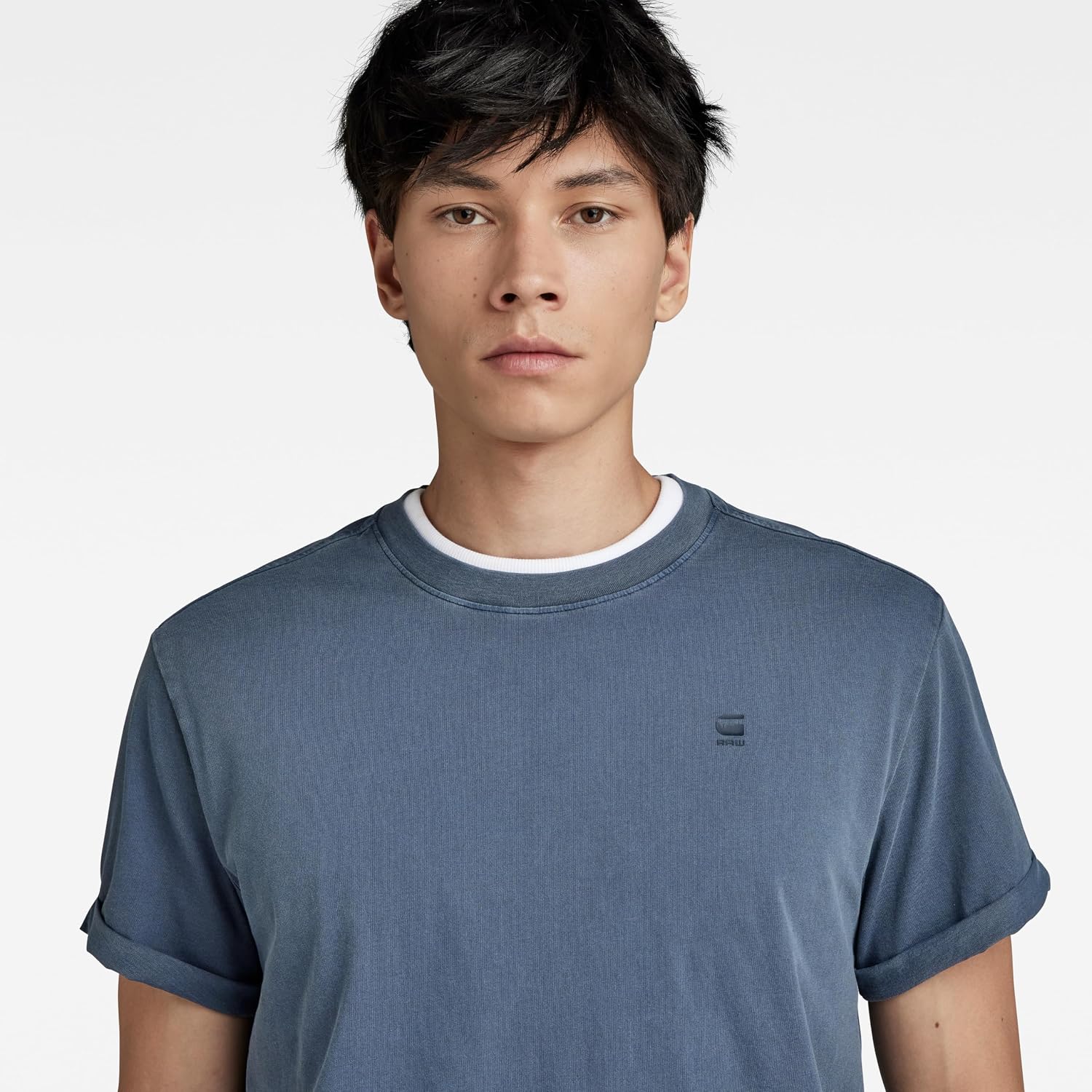 Detalle de G-Star Herren Base-S T-Shirt – Rundhals, kurze Ärmel, G-Star RAW Print