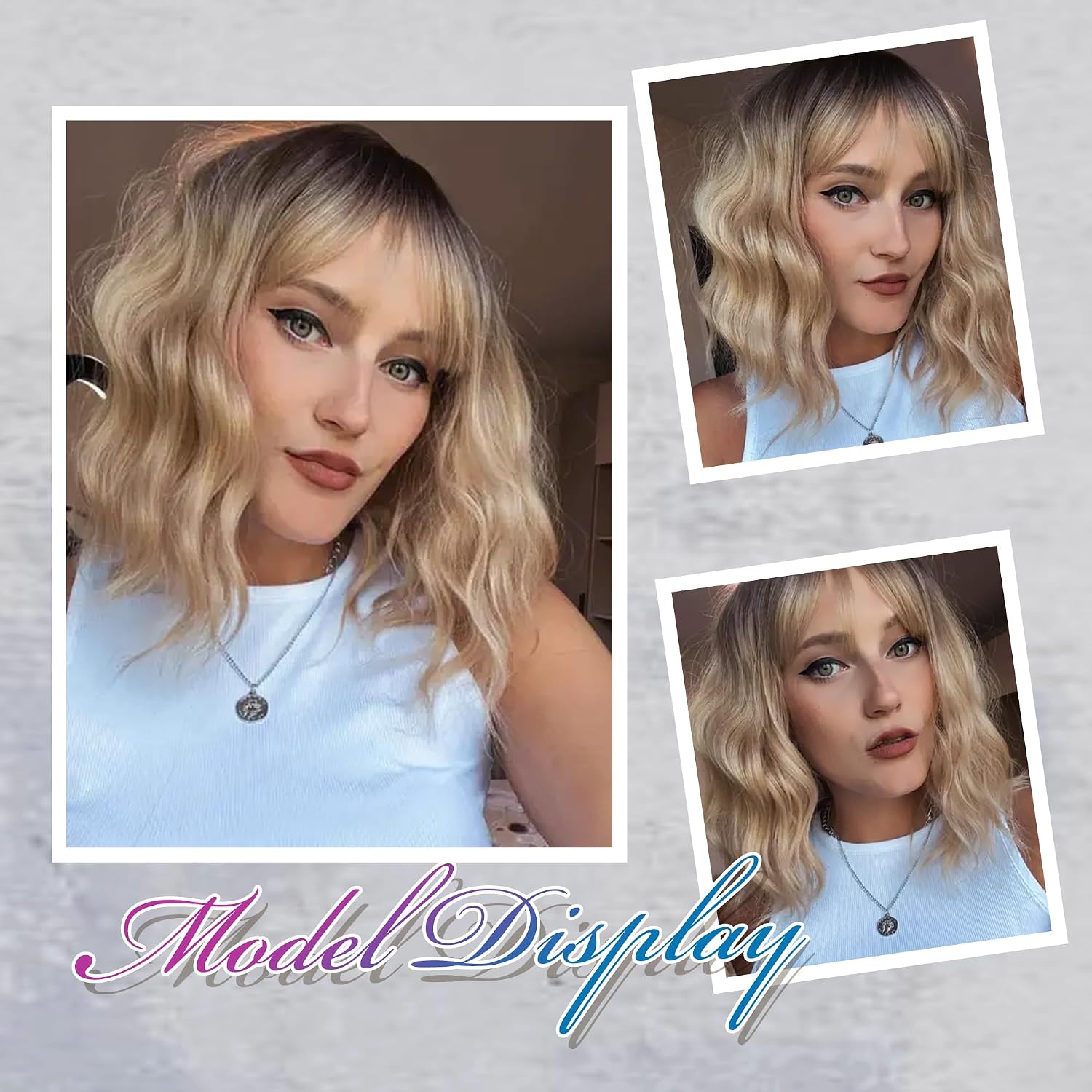 Detalle de VCKOVCKO Synthetic Bob Wig, 12-inch