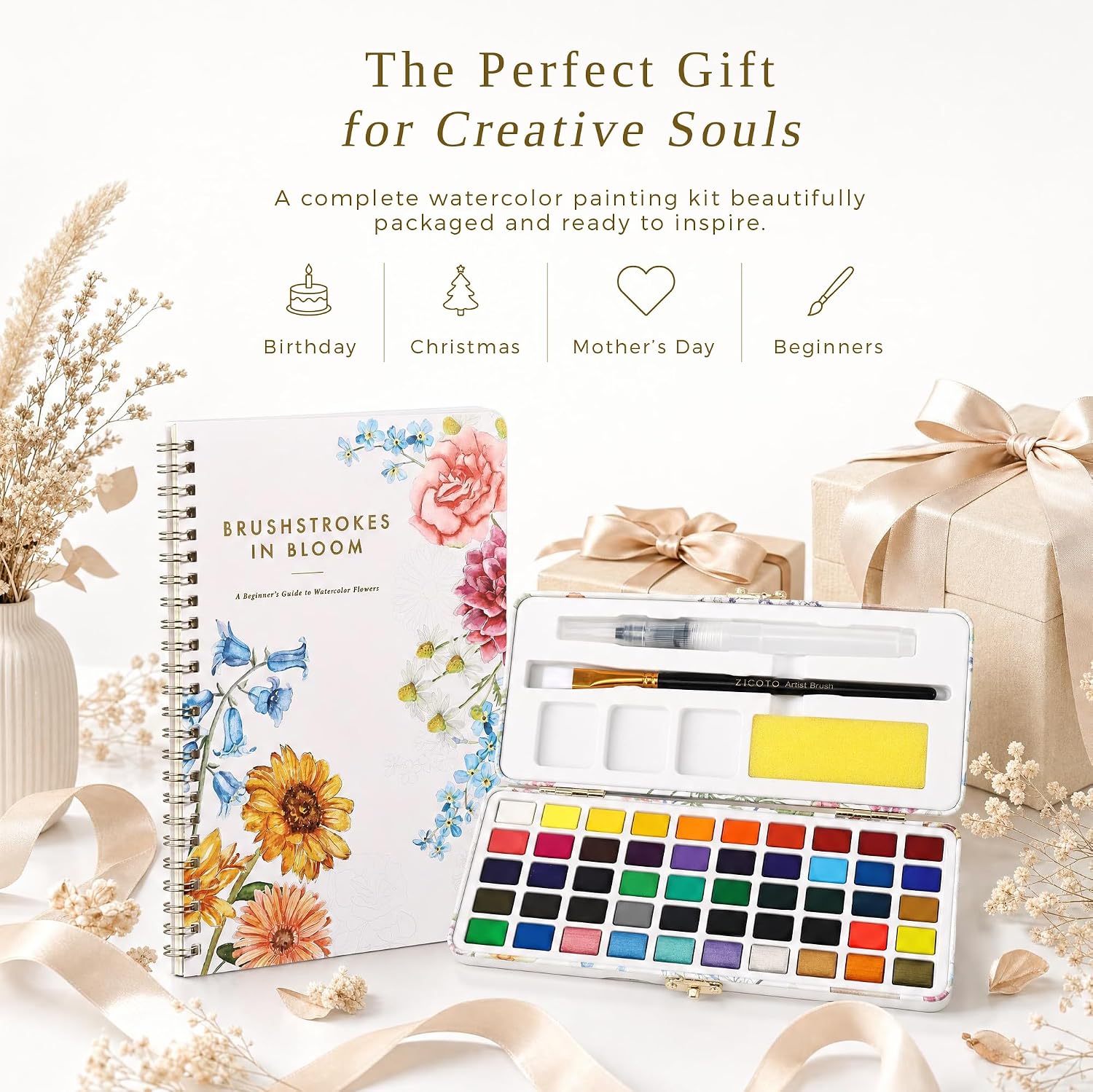 Thumbnail 6 de ZICOTO Watercolor Paint Set, 50 Colors