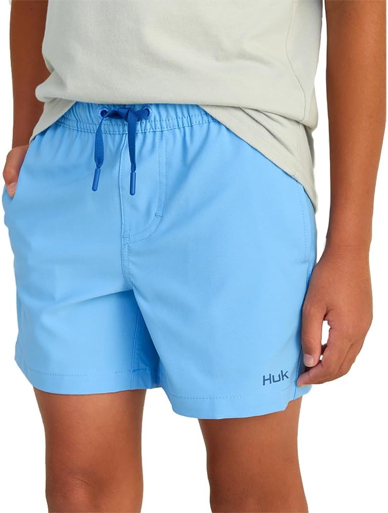 Detalle de HUK Girls' Pursuit Volley Short: Quick-Dry Fishing Shorts for Kids