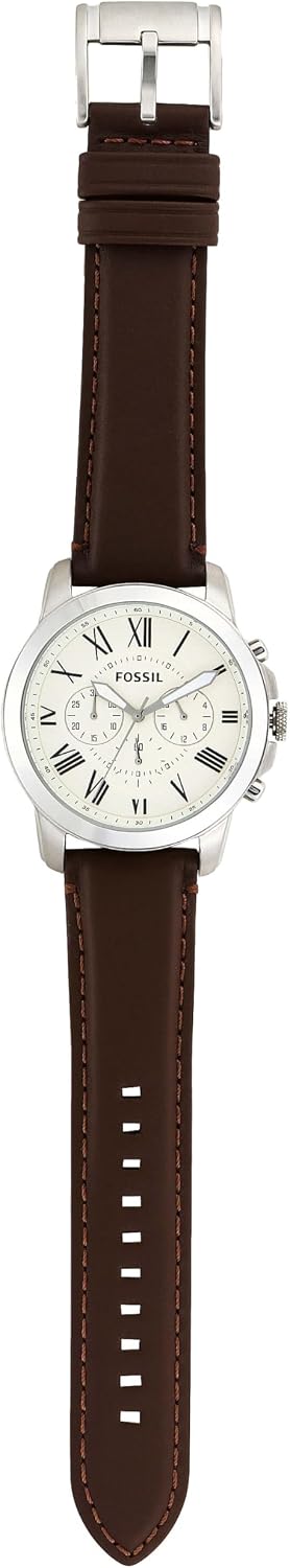 Detalle 2 de Fossil Grant orologio da uomo: cronografo al quarzo con scelta tra bracciale in acciaio o cinturino in pelle