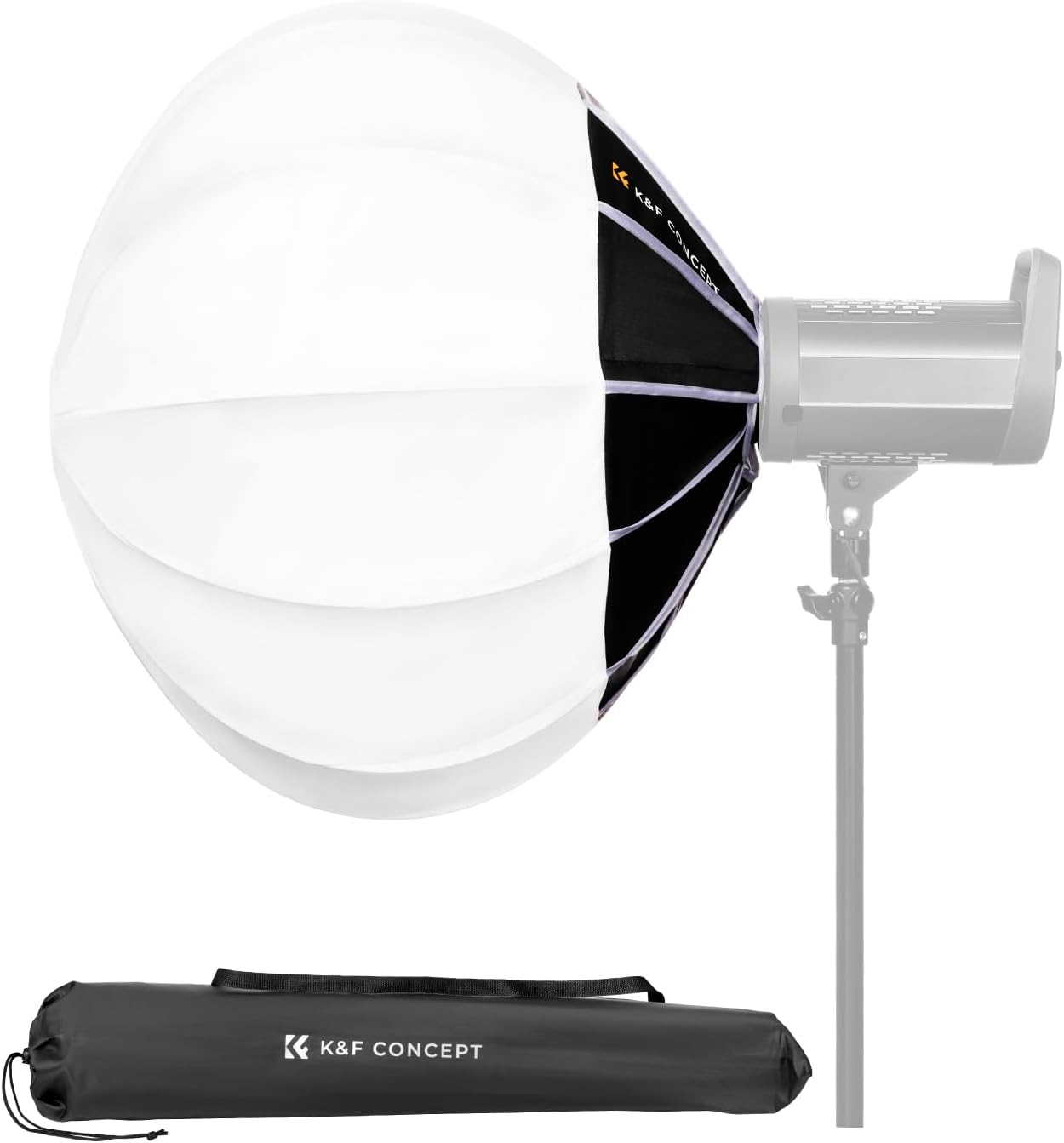 Detalle de K&F CONCEPT 65cm Lantern Softbox with Bowens Mount – 360° Diffused Light for Photography & Video