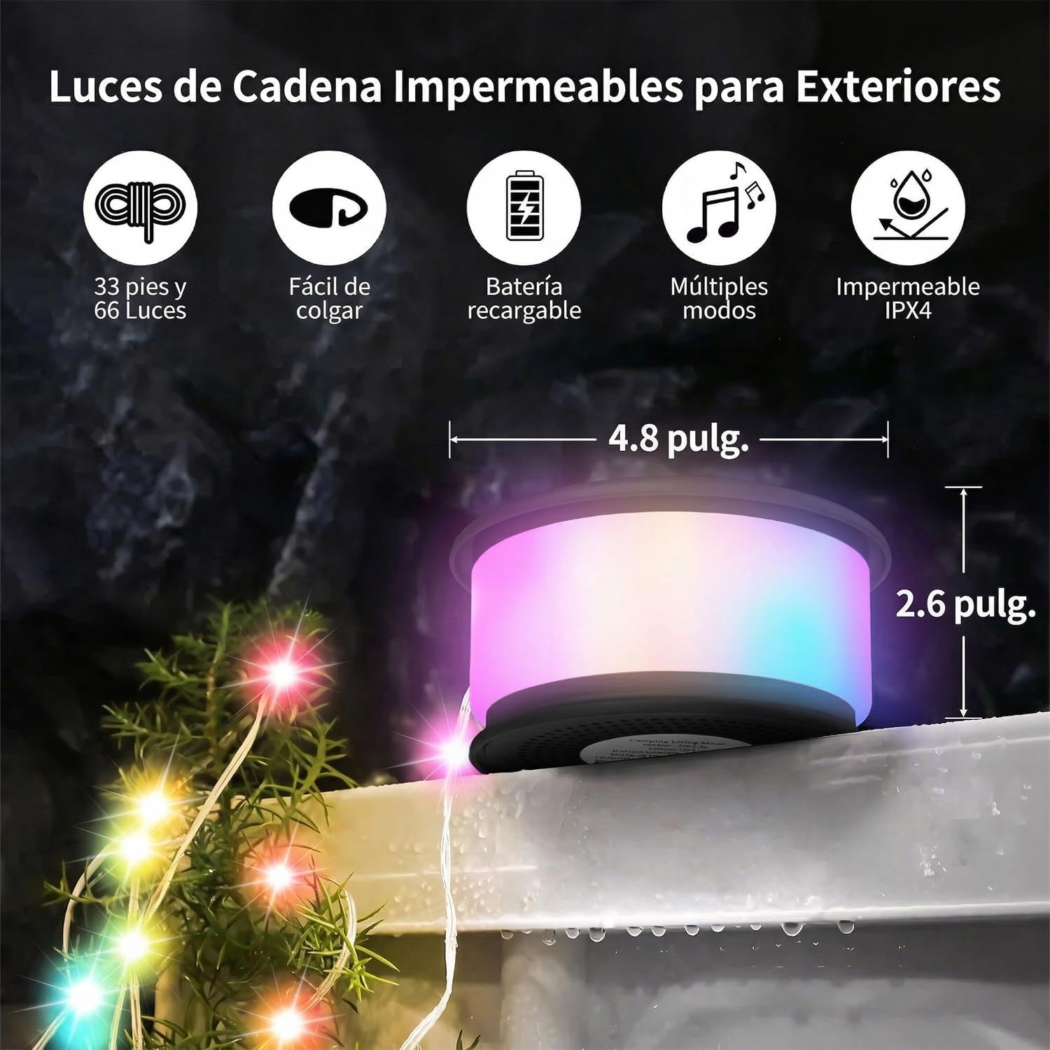 Thumbnail 6 de Zocelight L26-Black 2-in-1 Camping String Lights, 19 Modes, Black