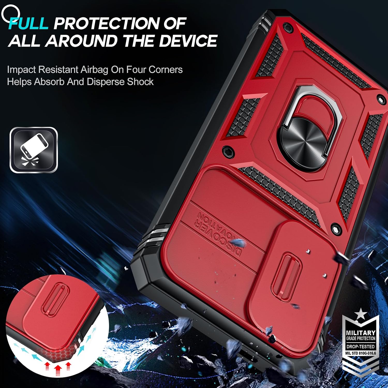 Thumbnail 6 de LeYi Galaxy S25 case with 360 armour