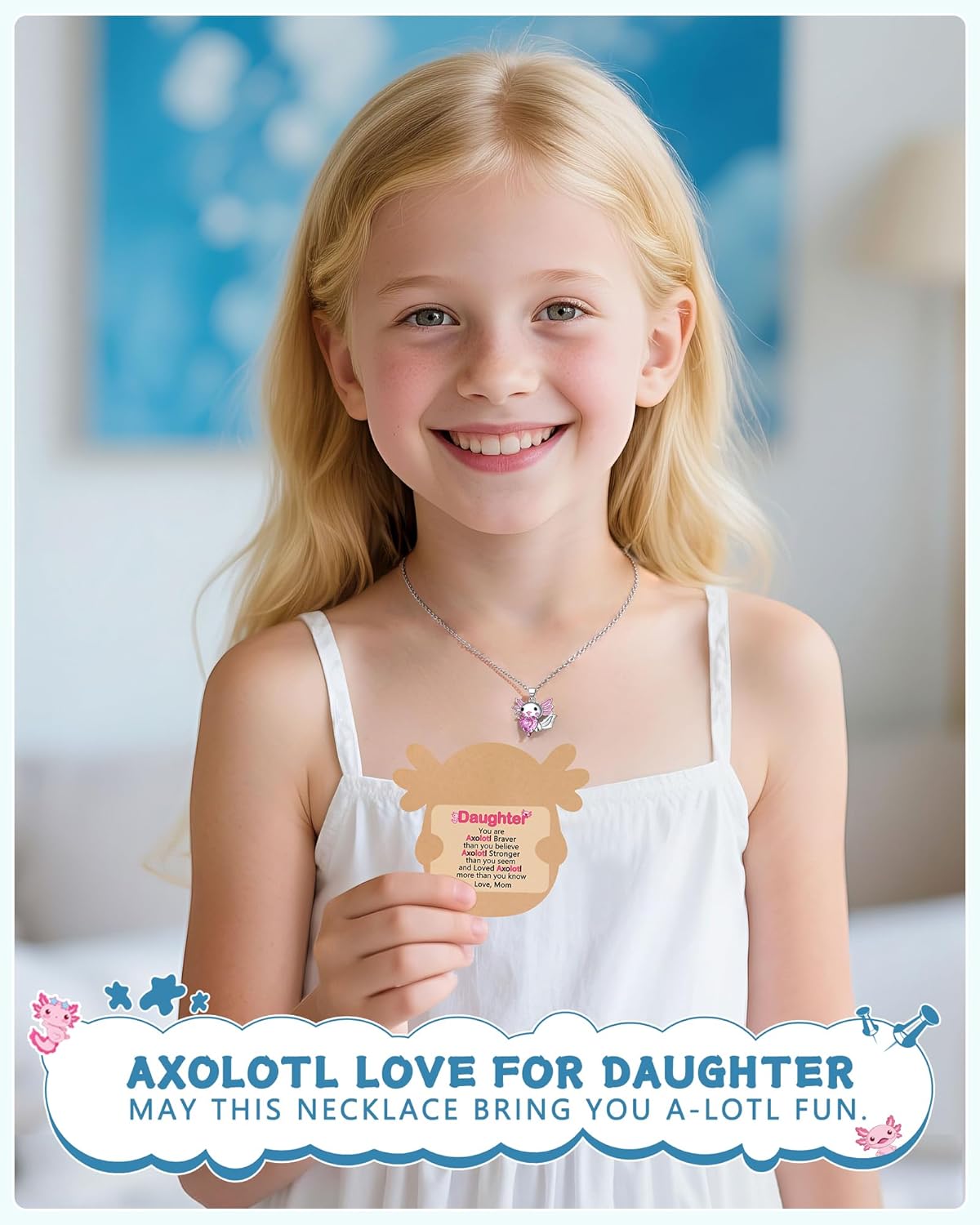 Thumbnail 4 de D Dongjiangjin Axolotl Necklace for Girls