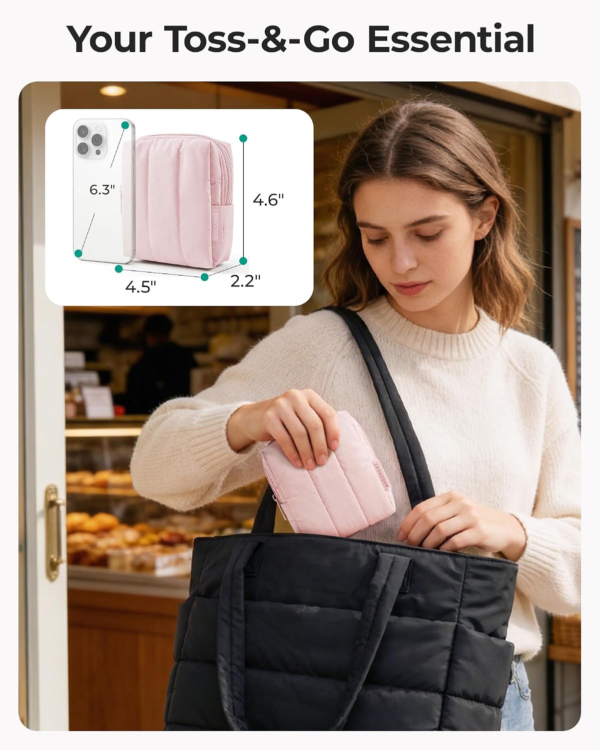 Detalle de BAGSMART Small Makeup Bag