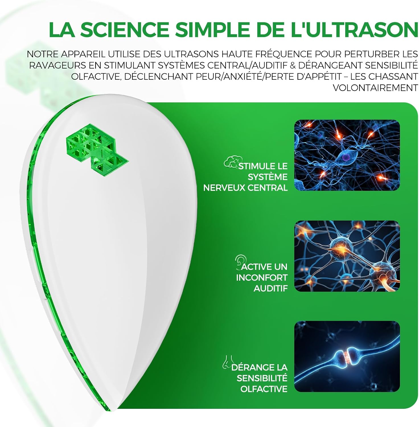 Detalle de veorkide Ultrasuoni per Topi 6 Pack: Repellente ad Ultrasuoni Anti Zanzare, Antizanzare, 3 Modalità Professionali