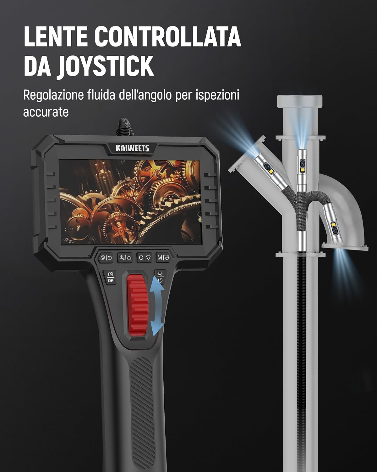 Thumbnail 2 de KAIWEETS KBA02PRO endoscopio 6,5 mm con display 1080p
