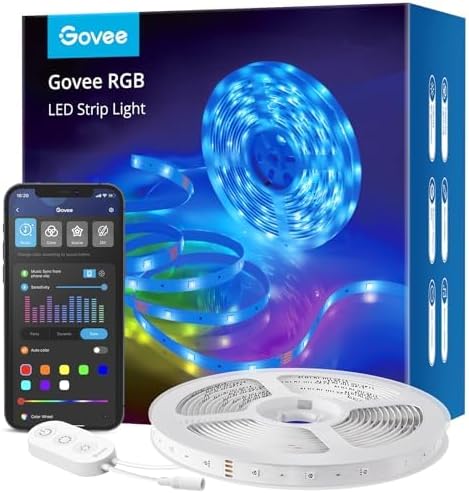 Detalle 2 de Govee H6159 Smart RGB LED Strip Lights, 16.4 ft, Wi-Fi, Music Sync