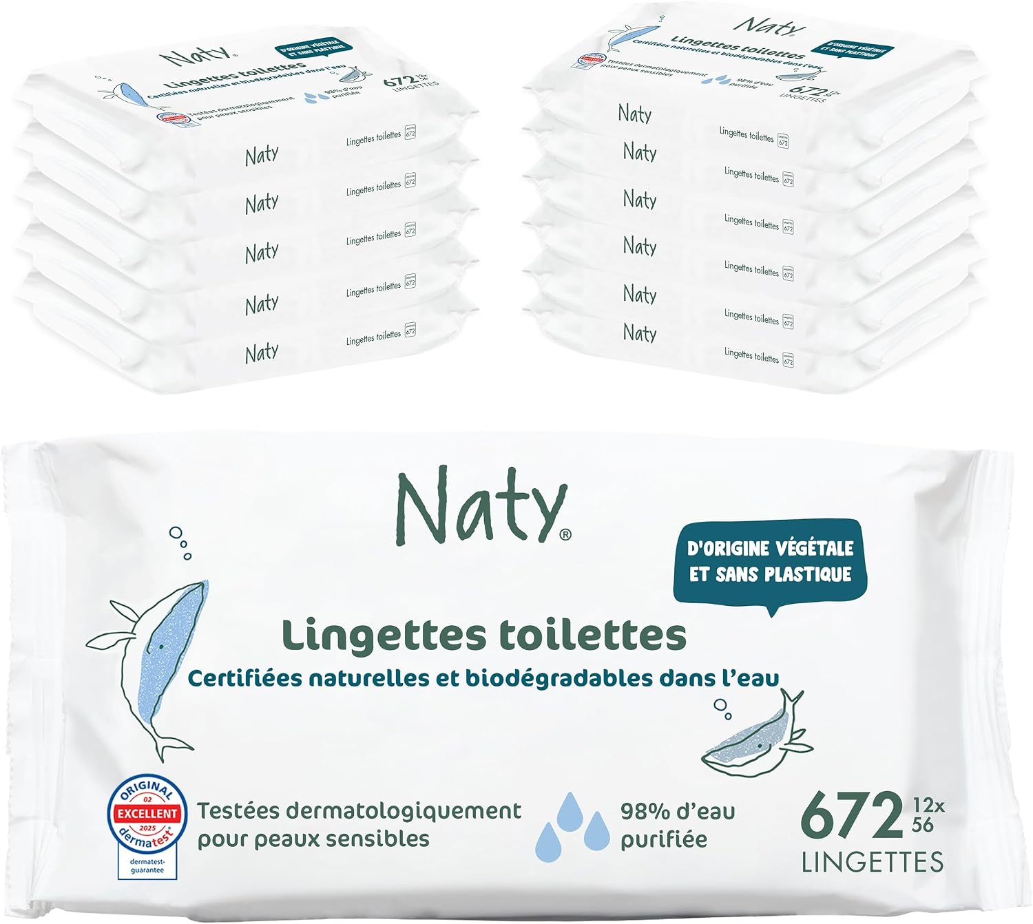Detalle de Naty Lingettes Bébé 672 lingettes