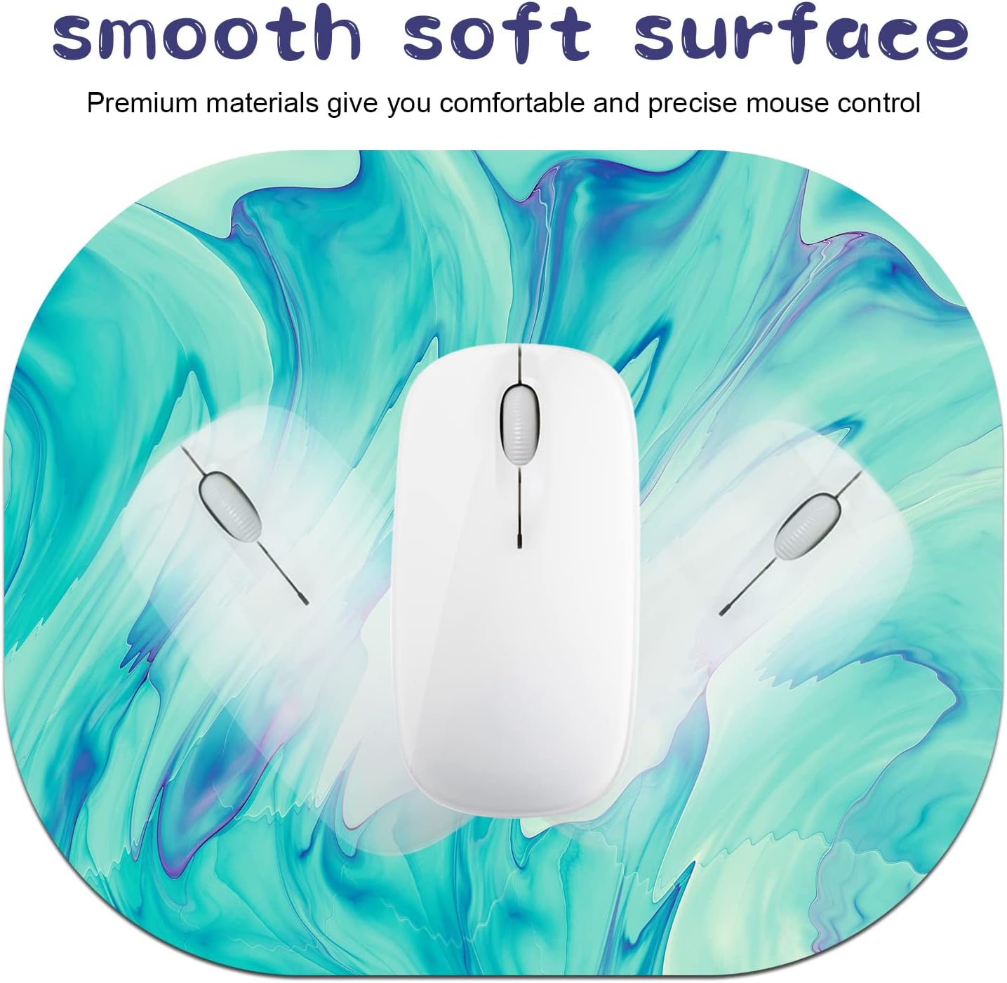 Thumbnail 2 de LF LOIAAFEL Mini Mouse Pad: Non-Slip 6x7 Inch Marble Design, Portable & Durable
