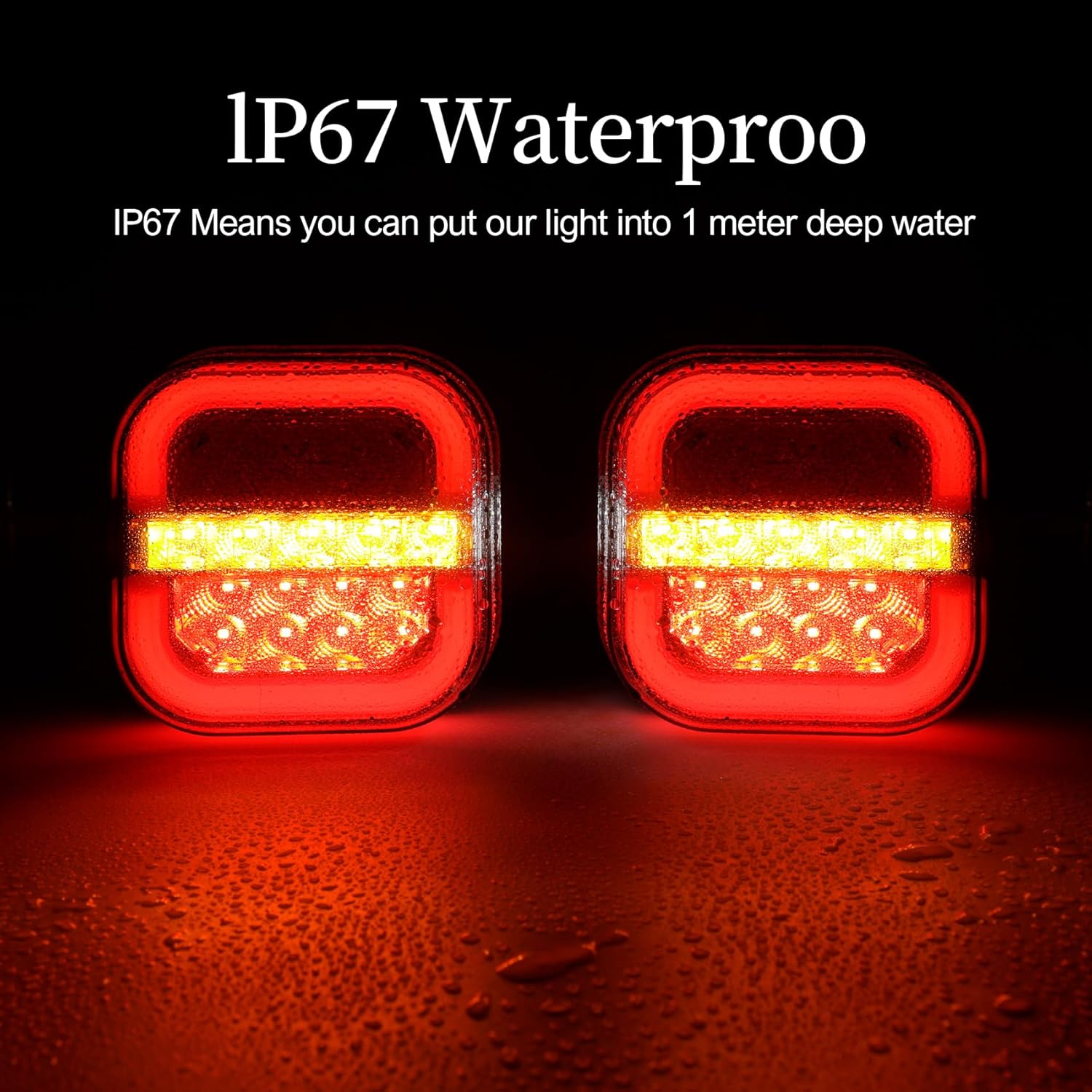 Thumbnail 4 de AOHEWEI 12/24V LED Rear Trailer Lights (2 Pack)