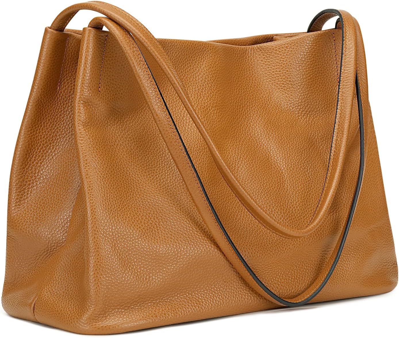 Detalle de Kattee sac fourre-tout en cuir véritable souple pour femme – pratique et élégant