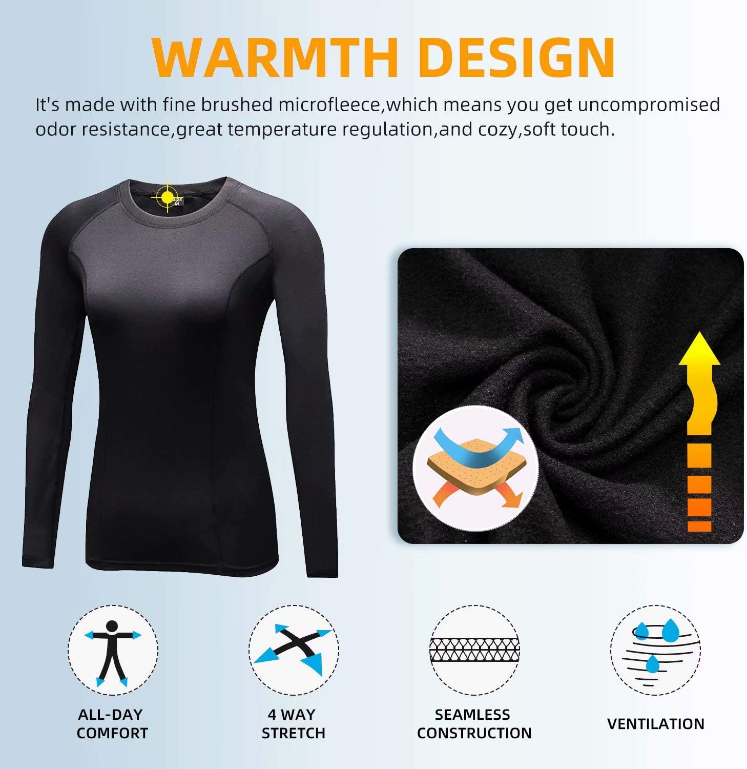Thumbnail 4 de Sillictor Women's Thermal Base Layer Top for Sports