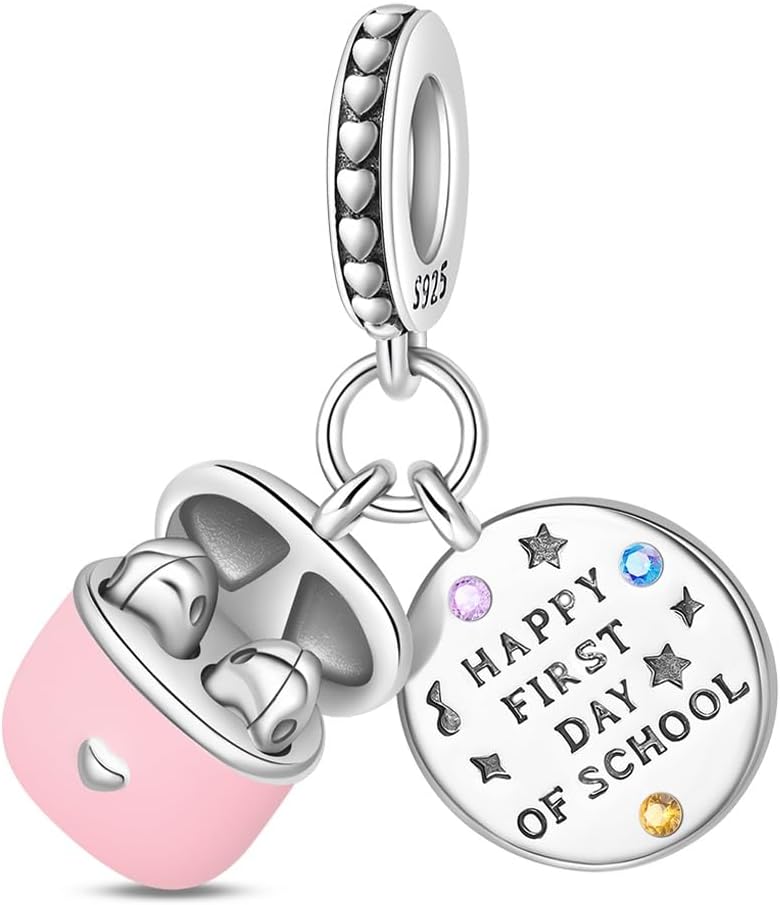 Thumbnail 3 de TINSLO Charm Anhänger Damen aus 925 Sterling Silber mit Zirkonia – für Armband Charms und passende Ketten (europäische Composable-Charmes)