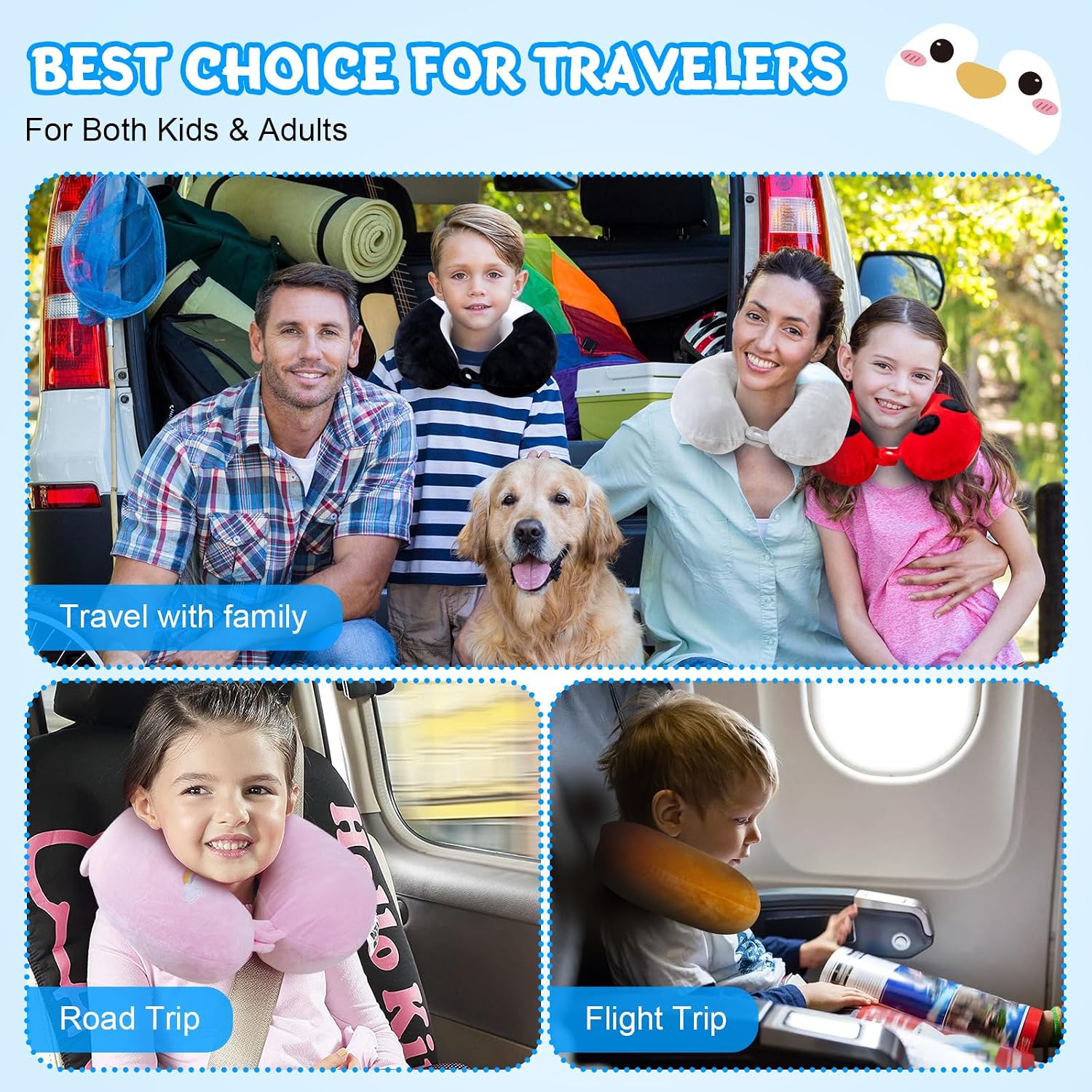 Detalle 2 de Cirorld Kids Travel Pillow 100% Memory Foam