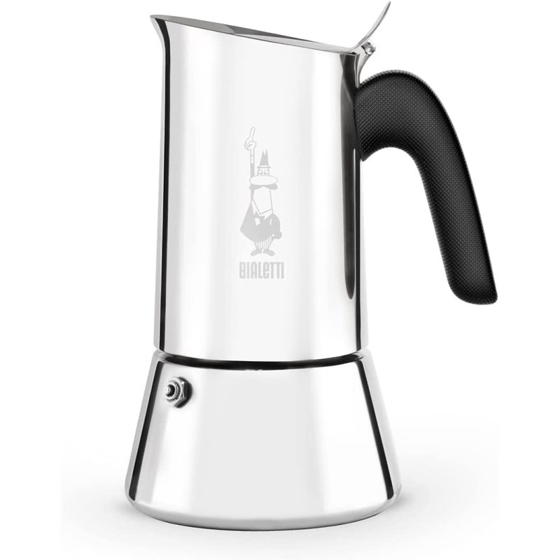 Detalle de Bialetti Venus Cafetera Italiana 4 Tazas Plato de Acero Inoxidable 18/10