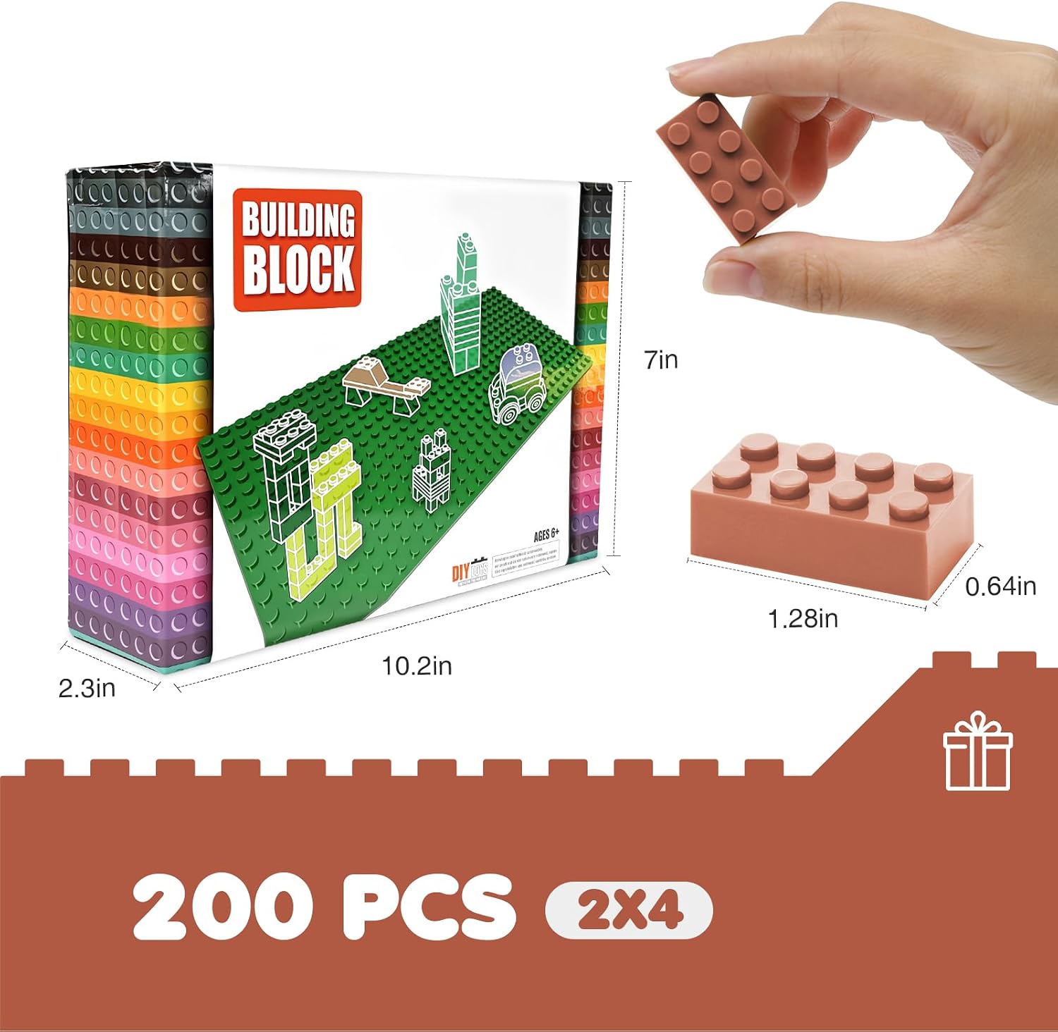Thumbnail 6 de Lekebaby Building Bricks 200-Piece Set