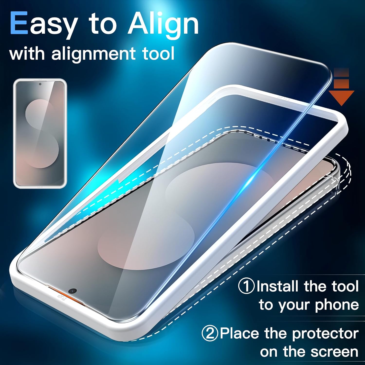 Thumbnail 6 de JETech Cover opaca per Samsung Galaxy S25 FE + 2 vetri temperati (3 in 1) con protezione fotocamera, nero