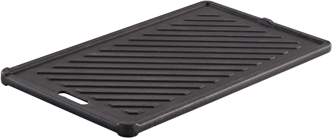 Detalle de RÖSLE Grillplatte VIDERO G2-P – emailliertes Gusseisen, beidseitig nutzbar, 32 × 19 cm