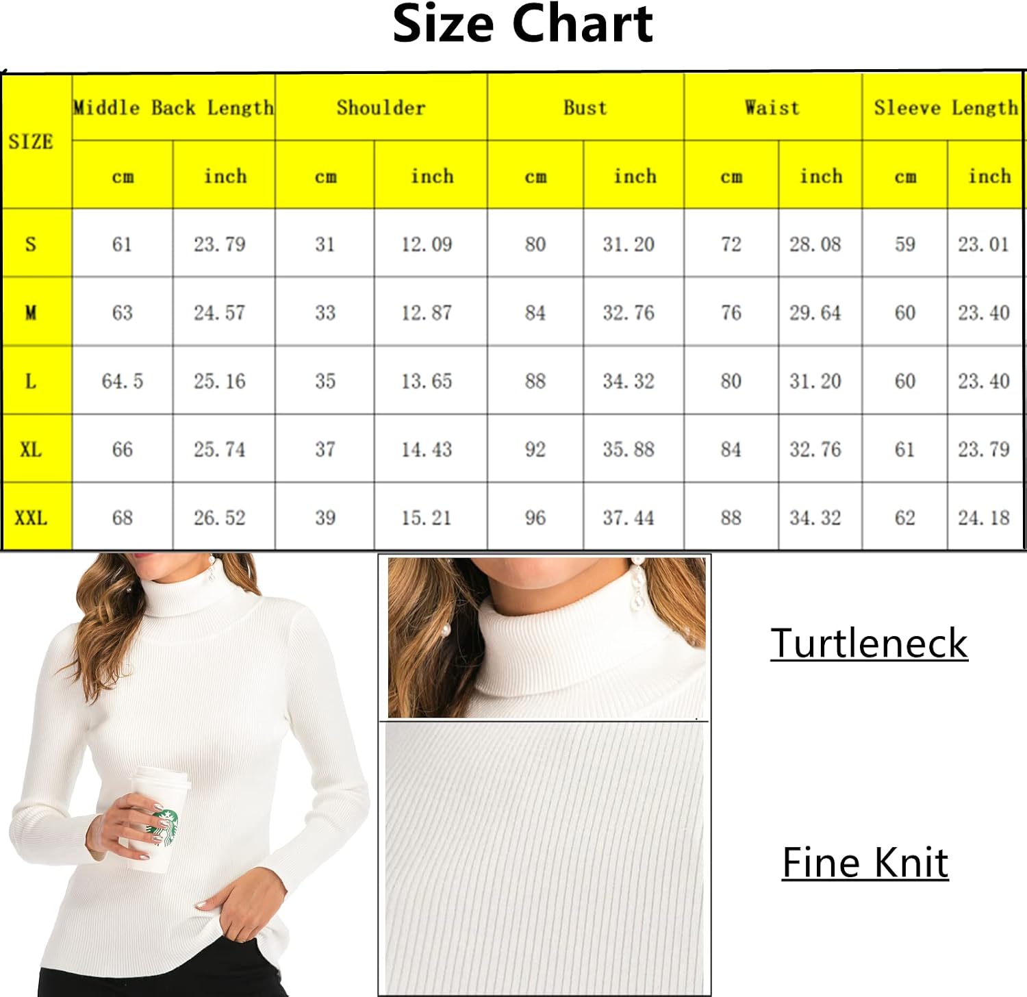 Thumbnail 5 de Damen Strickpullover Rollkragen 174 cm
