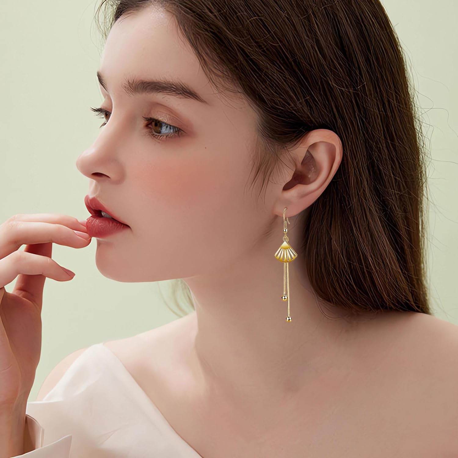 Thumbnail 5 de Kamise Silver Dangle Earrings 8cm