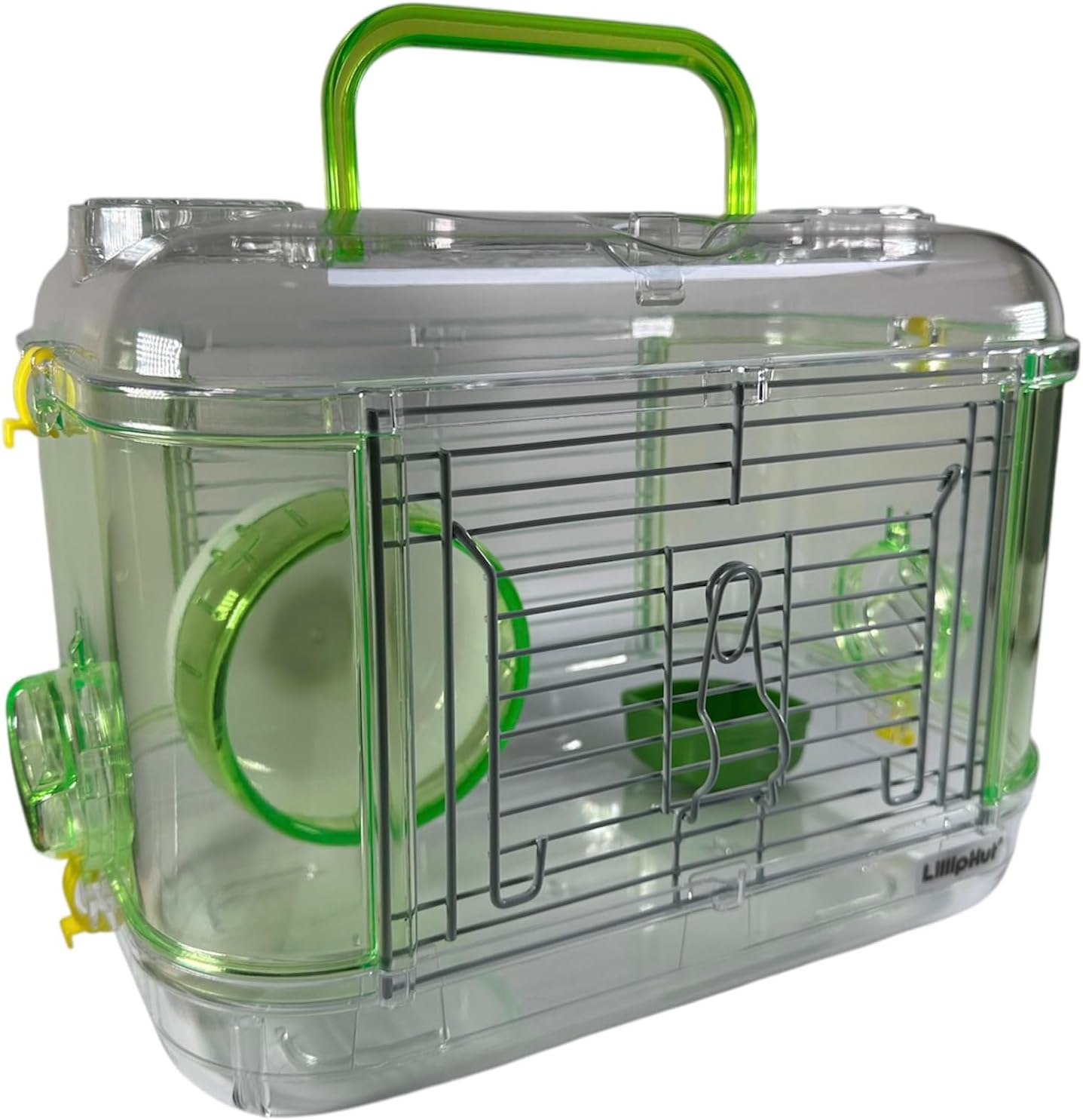 Thumbnail 5 de LillipHut Hamster Cage (Blue, Medium) – clear acrylic small animal habitat with wheel & climbing accessories