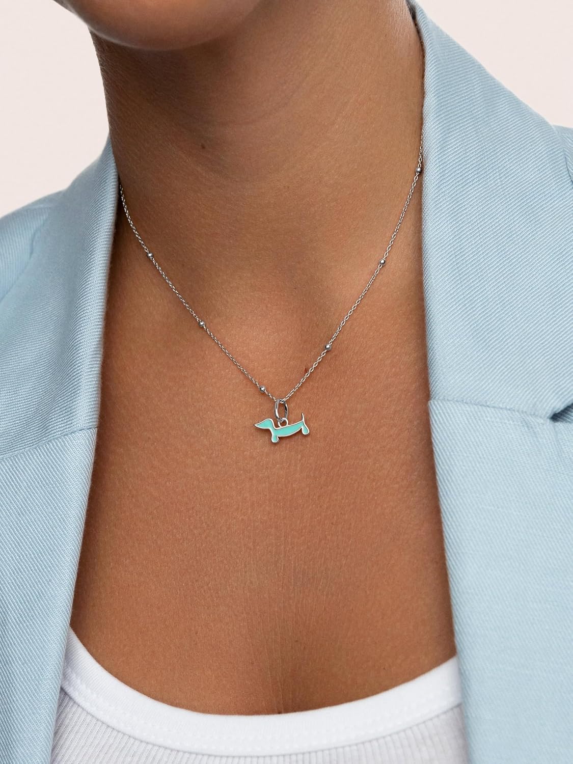 Detalle 2 de SINGULARU Charms Mini Teckel in smalto, ciondolo in ottone placcato oro 18Kt