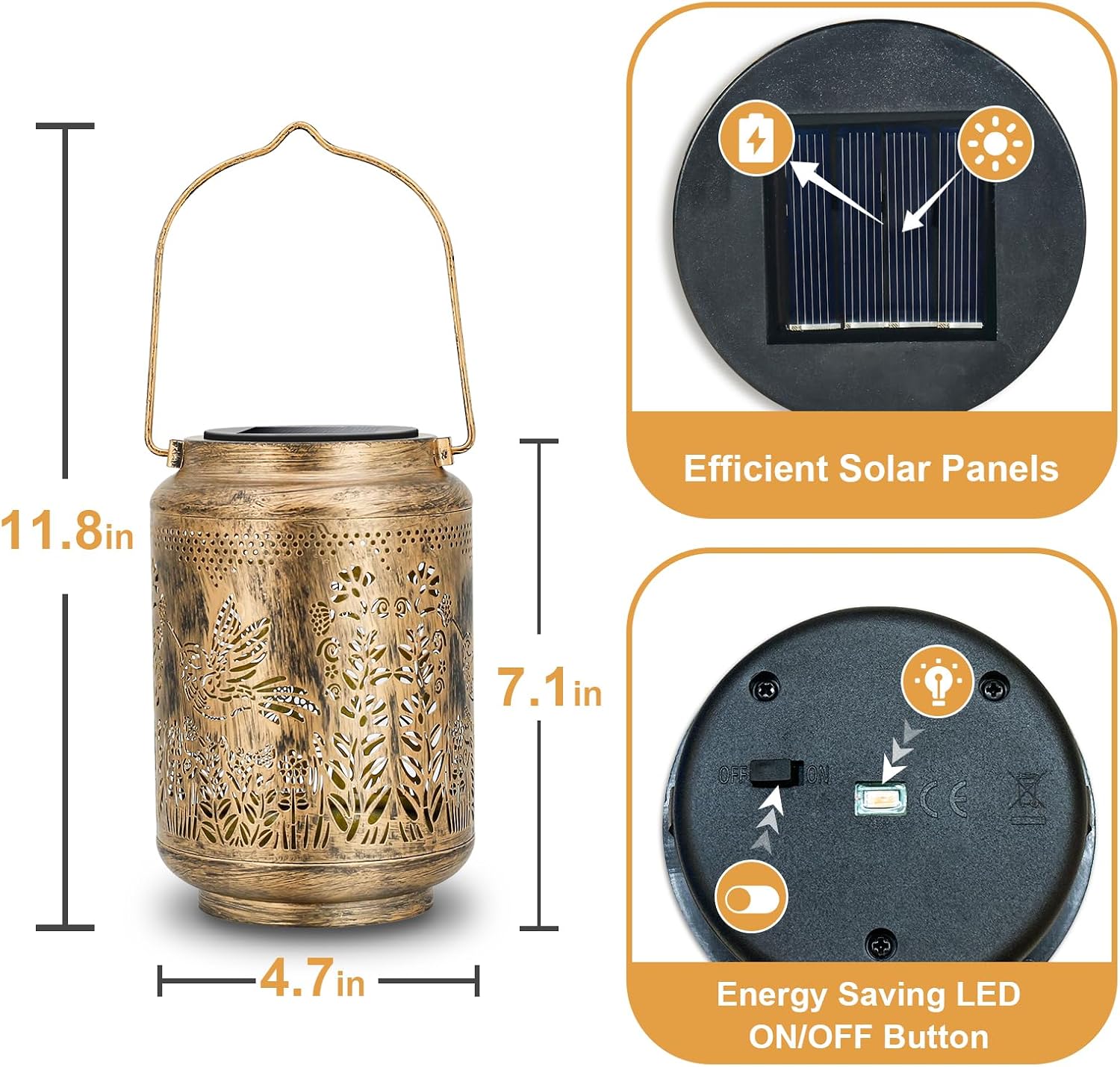 Thumbnail 6 de Hummingbird Solar Lantern 4.7in x 7.1in