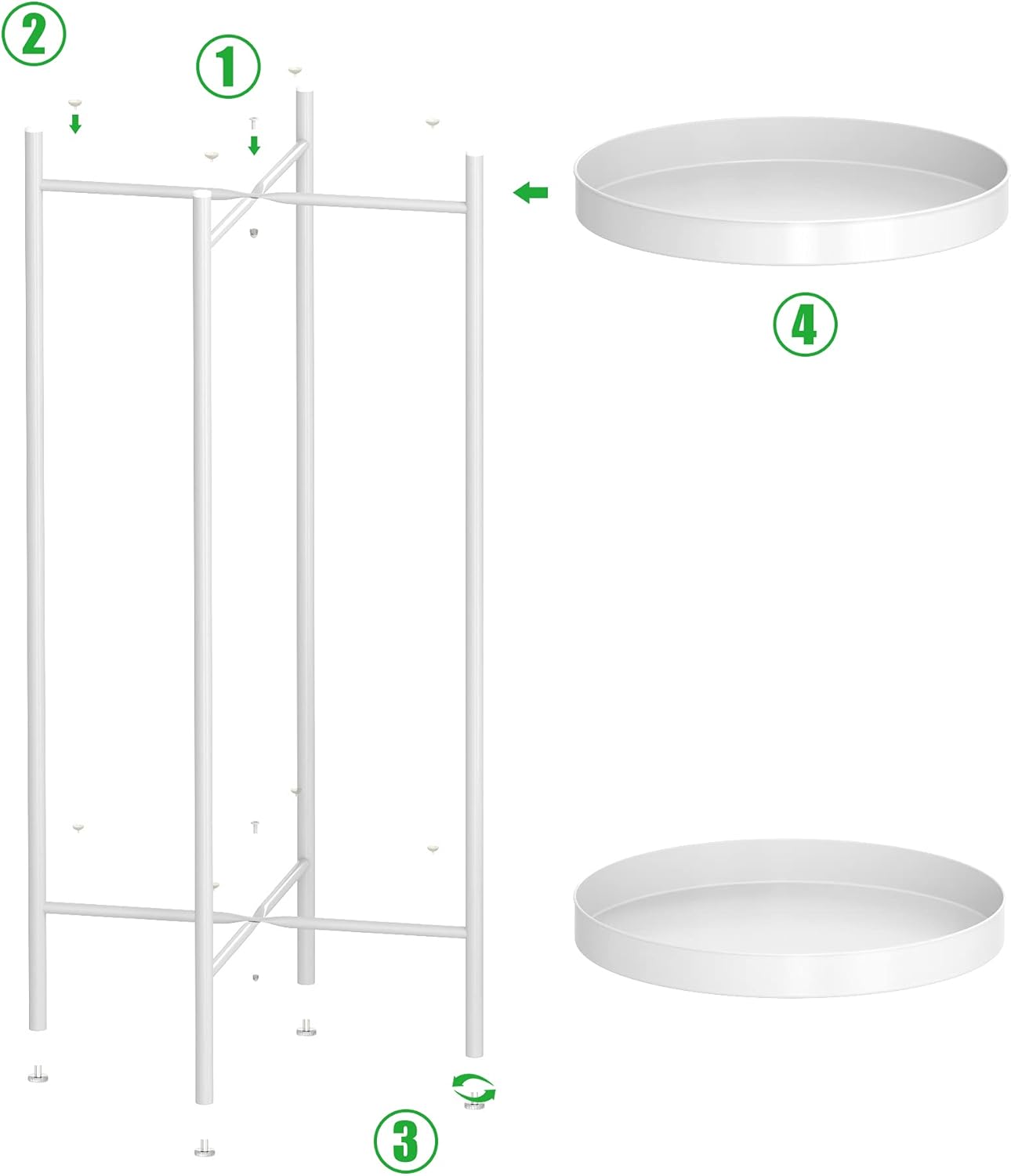 Thumbnail 6 de OVICAR Support pour plantes d'intérieur et d'extérieur – Porte-pot en métal à 2 niveaux