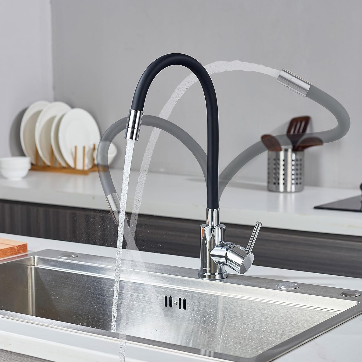 LakeBayMZC Grifo de Cocina Flexible 360°
