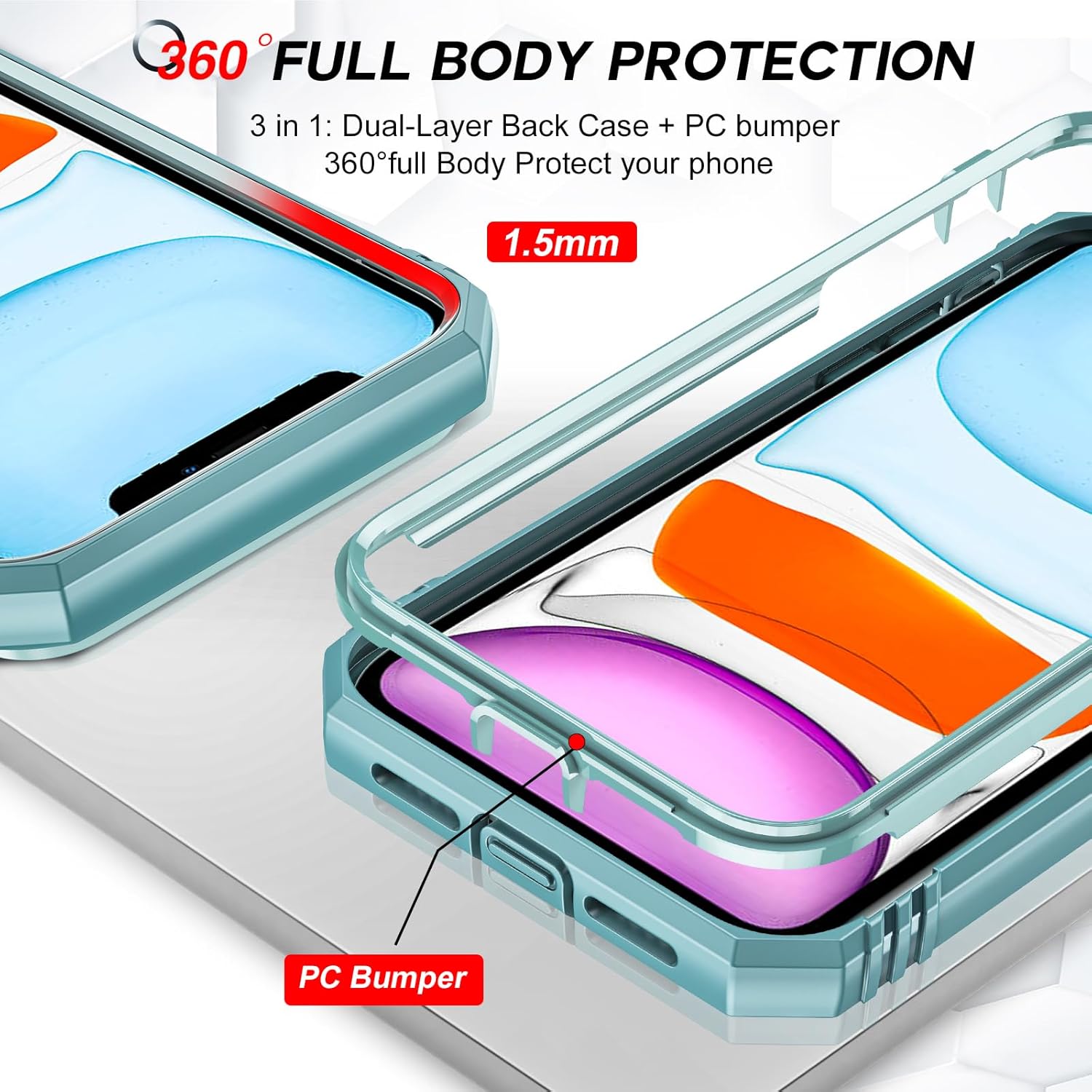 Thumbnail 4 de LeYi for iPhone 11 Case with Slide Camera Cover and 2 Tempered Glass Screen Protectors