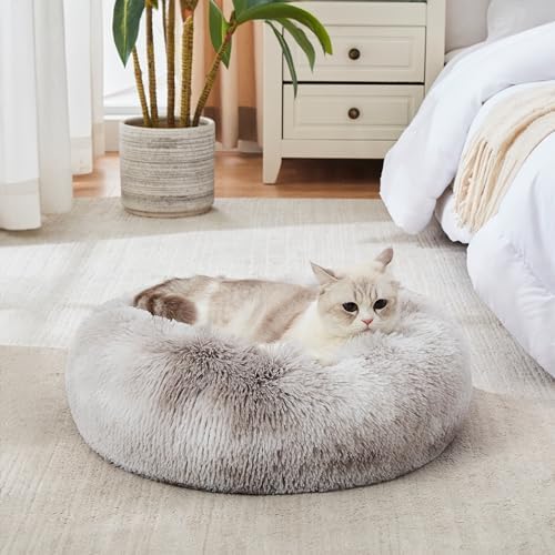 Detalle de WESTERN HOME WH LBUS23CB06SGM= 20-Inch Donut Pet Bed, Washable Faux Fur