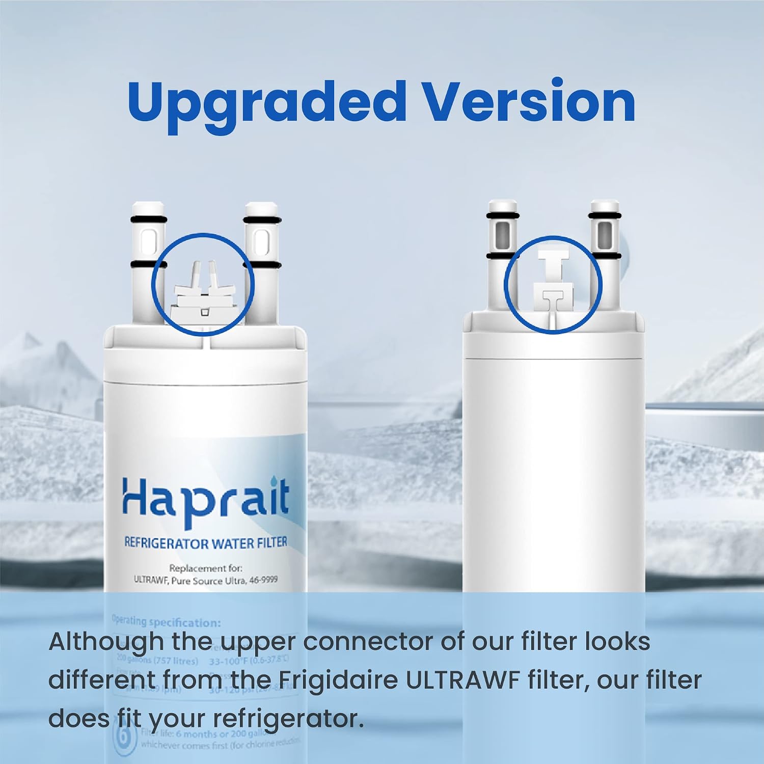 Thumbnail 2 de Haprait HP005 Refrigerator Water and Air Filter Replacement, 3-Pack