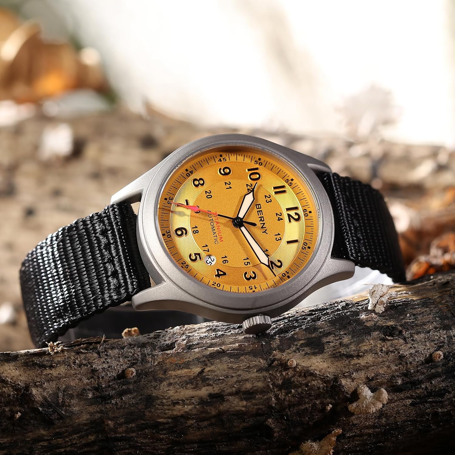 Thumbnail 6 de BERNY Titanium Herrenuhr Automatik 10ATM