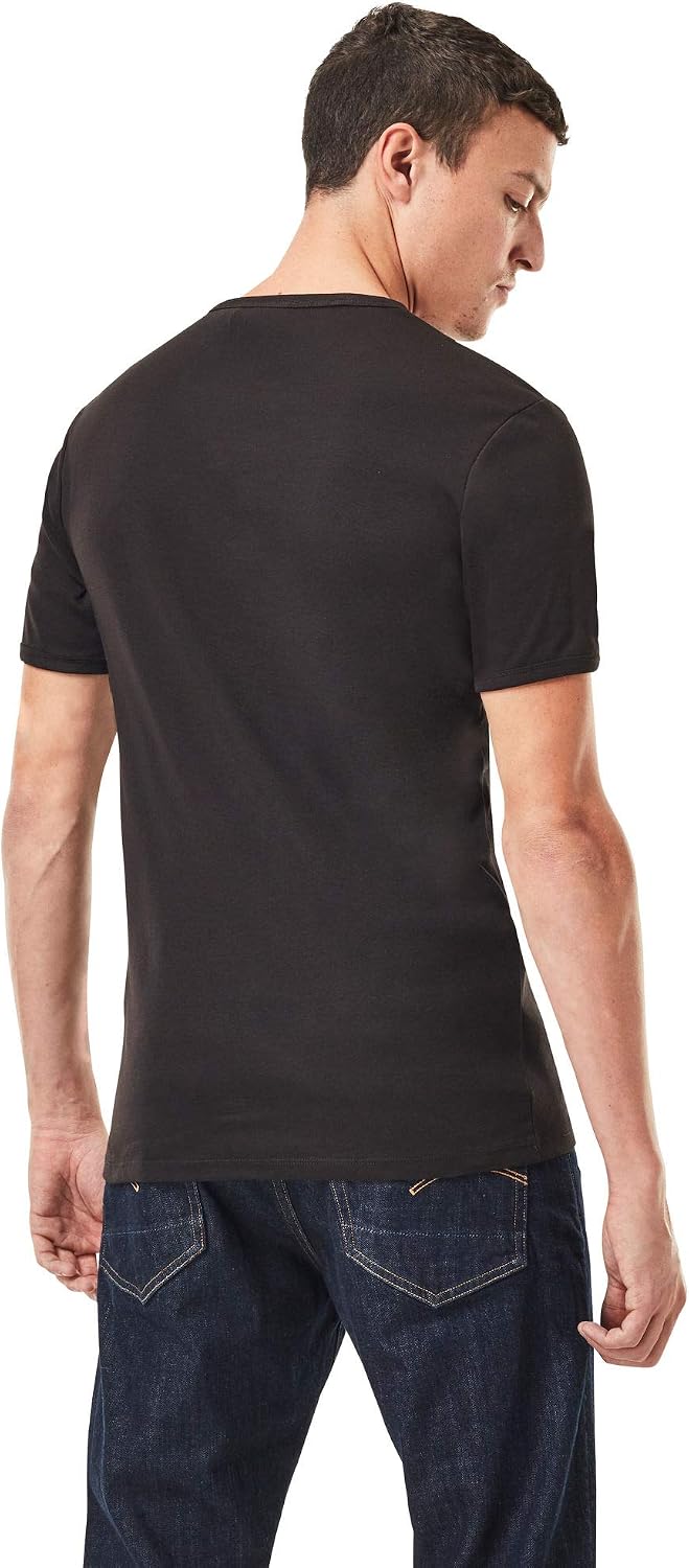 Detalle 2 de G-Star Herren Base-S T-Shirt im 2er-Pack – Slim Fit, gerippter Jersey, gesticktes Branding