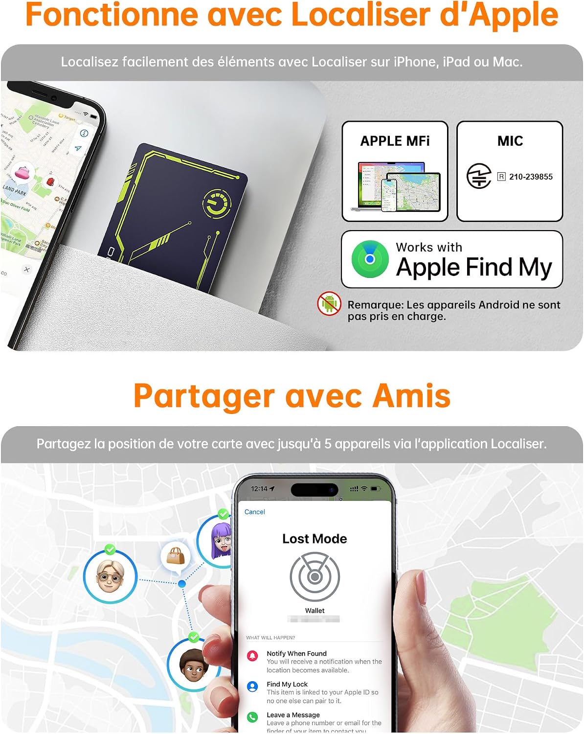 Thumbnail 4 de NOVOO Wallet Tracker Carte 1,6 mm