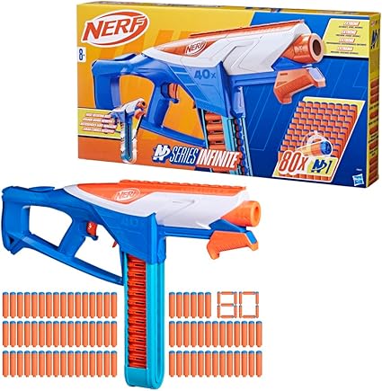 Detalle de Nerf N Series, Lanzador Infinite y 80 Dardos