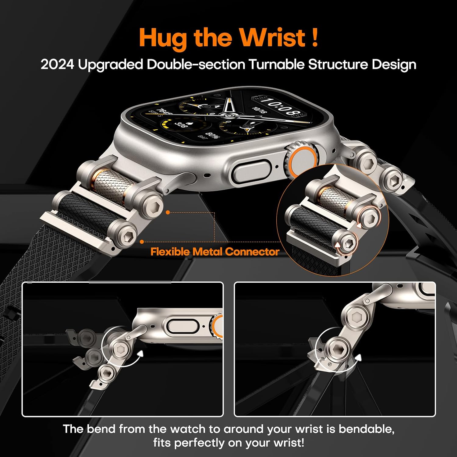 Thumbnail 3 de TAURI Silicone Apple Watch Ultra 49mm Strap