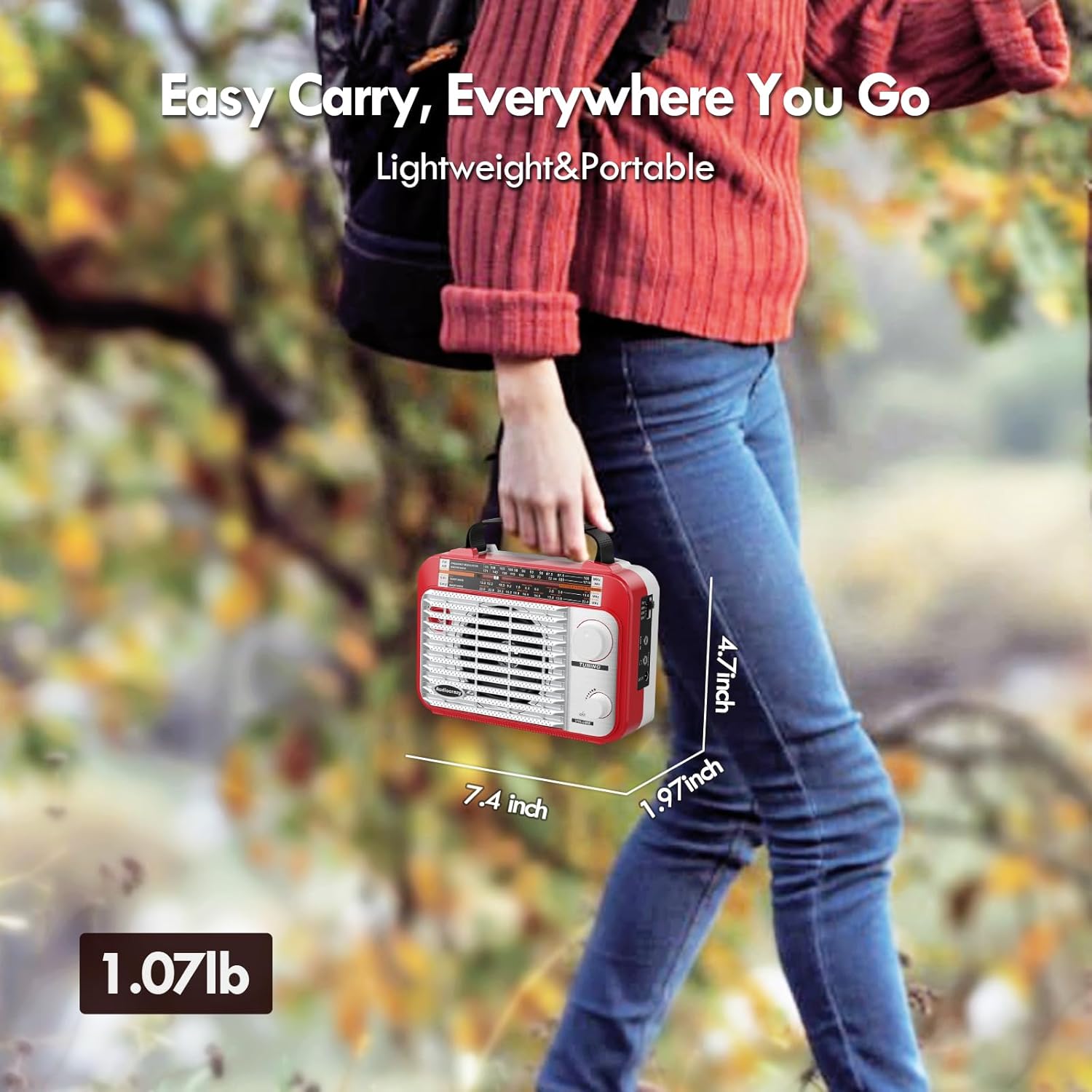 Thumbnail 6 de Audiocrazy Radio portatile AM/FM 1800 mAh