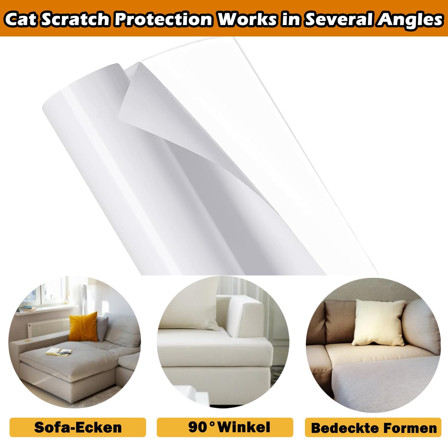Detalle 1 de Kratzschutz Tape 30 cm x 5 m für Katzen