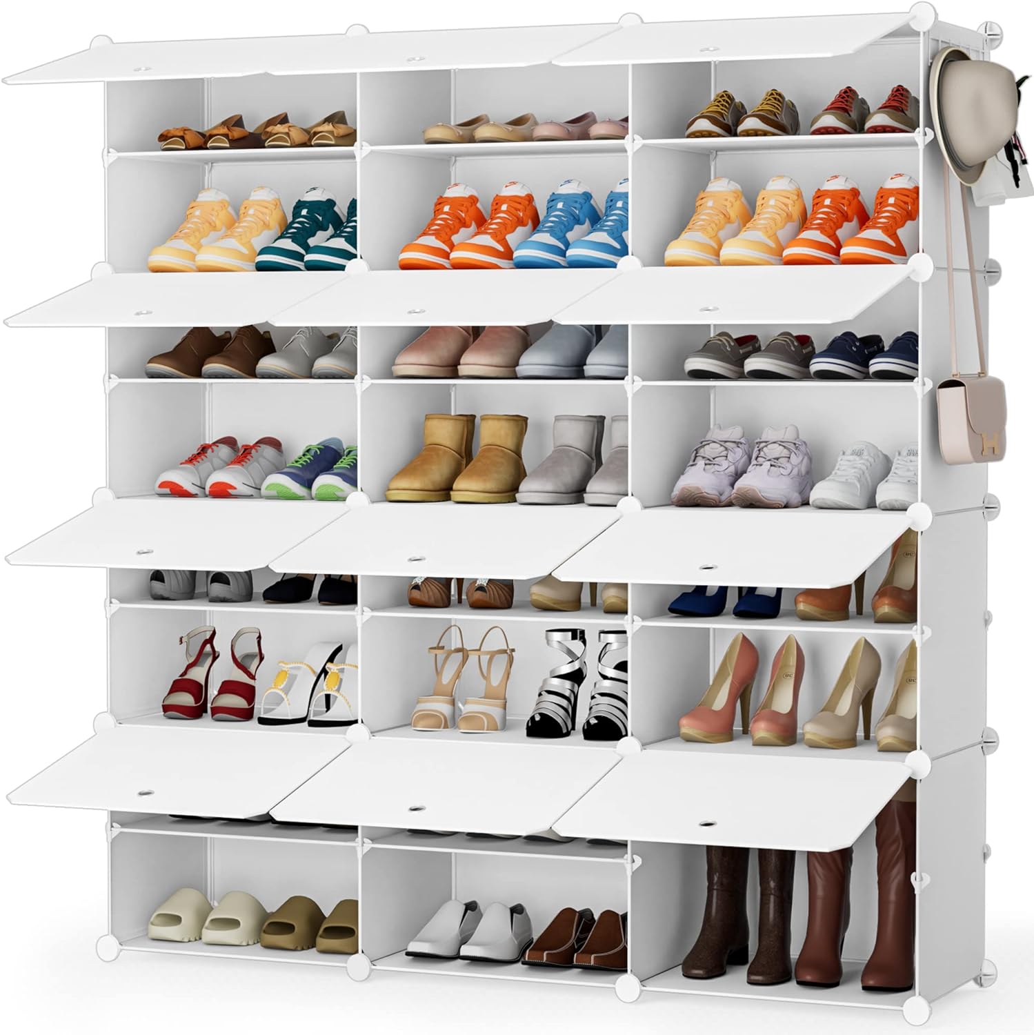 Detalle de HOMIDEC Shoe Rack, 48-Pair Modular Cabinet