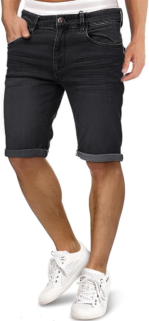 Detalle de ZOXOZ heren-jeansshort in stretchdenim, bermudamodel voor de zomer