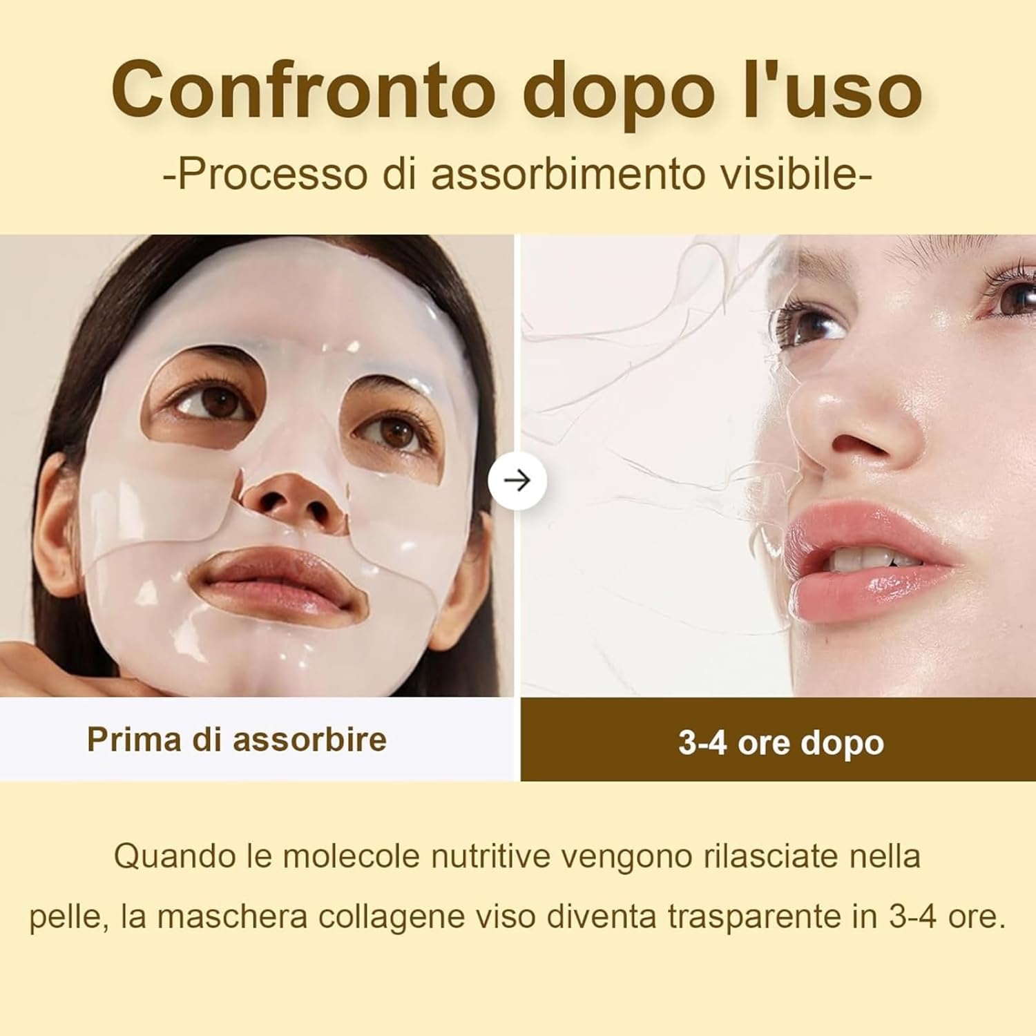 Thumbnail 3 de Maschera al Collagene Viso Viso Mask Viso Mask Idratazione e pori 6 pezzi